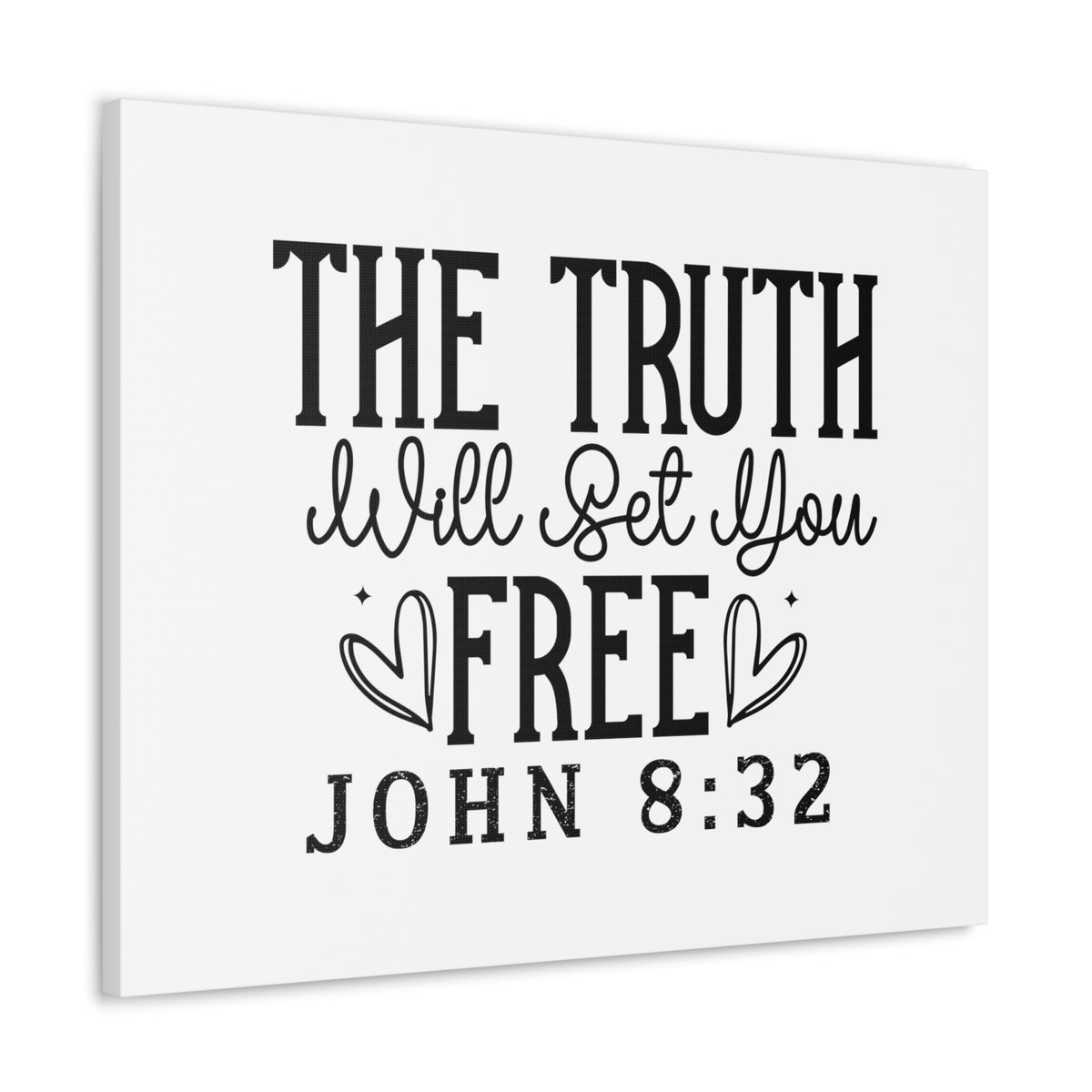 Scripture Walls John 8:32 The Truth Will Set You Free Bible Verse Canvas Christian Wall Art Ready to Hang Unframed-Express Your Love Gifts