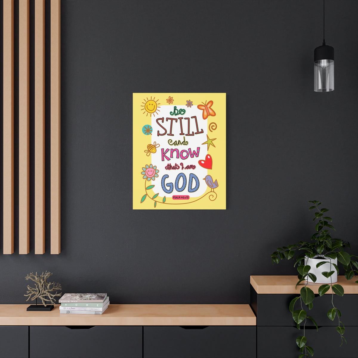 Scripture Walls Know That I Am God Psalm 46:10 Bible Verse Canvas Christian Wall Art Ready to Hang-Express Your Love Gifts