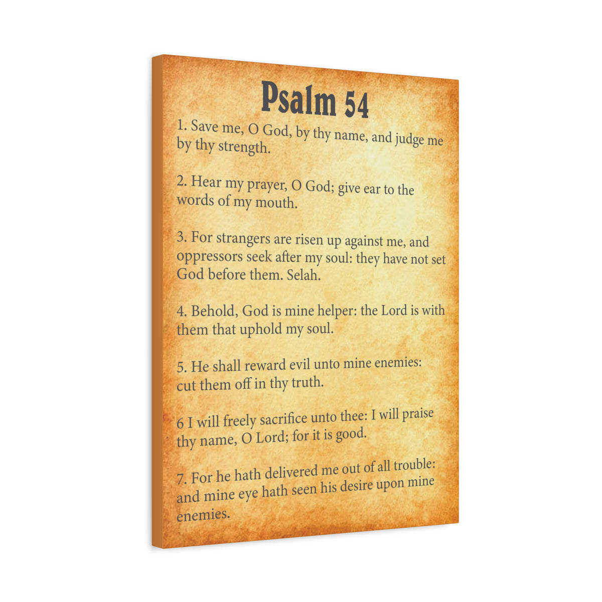 Scripture Walls Psalm 54 Gold Bible Chapter Canvas Christian Wall Art Ready to Hang-Express Your Love Gifts