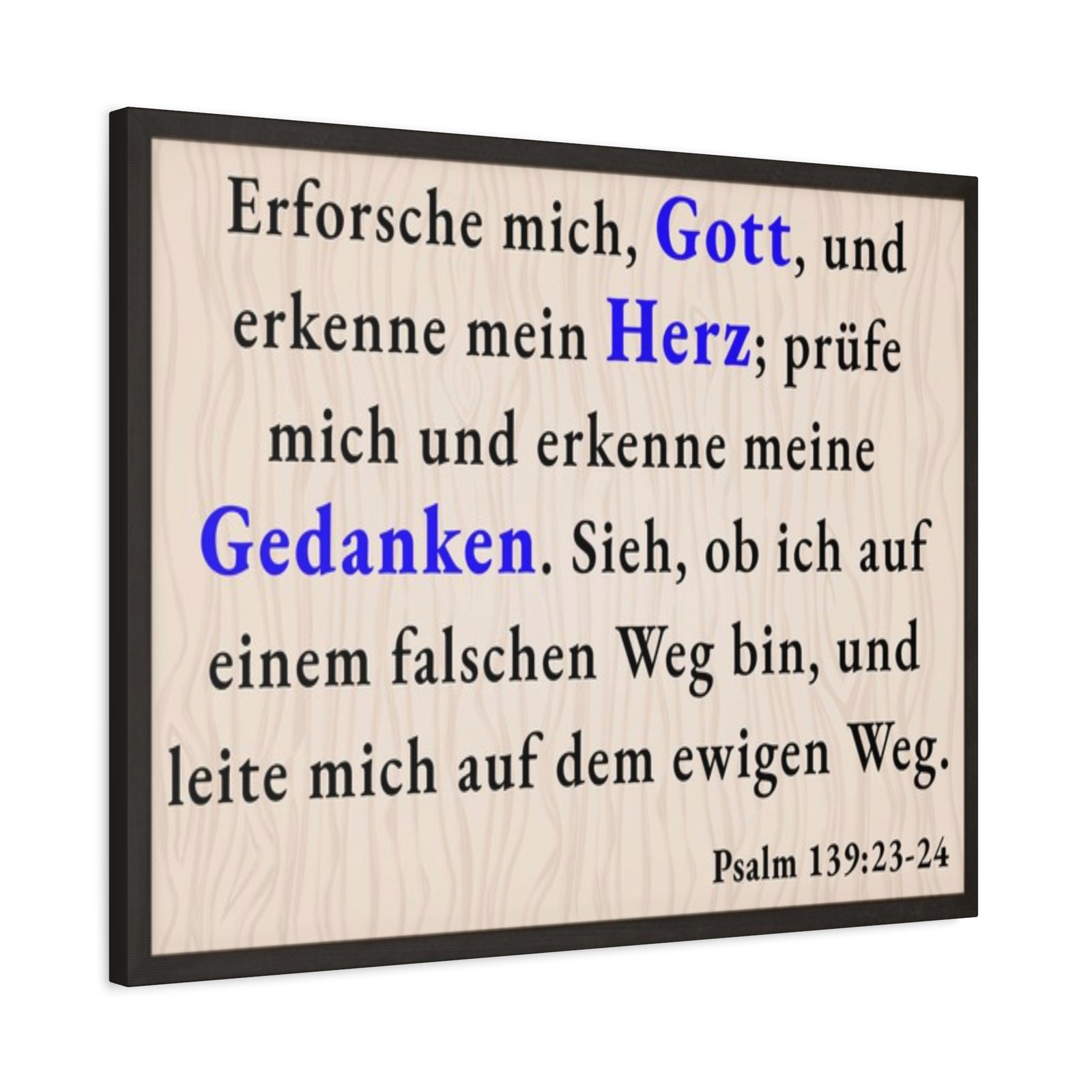 Scripture Walls Psalm 139:23-24 Search Me God German Bible Verse Canvas Christian Wall Art Ready to Hang Unframed-Express Your Love Gifts