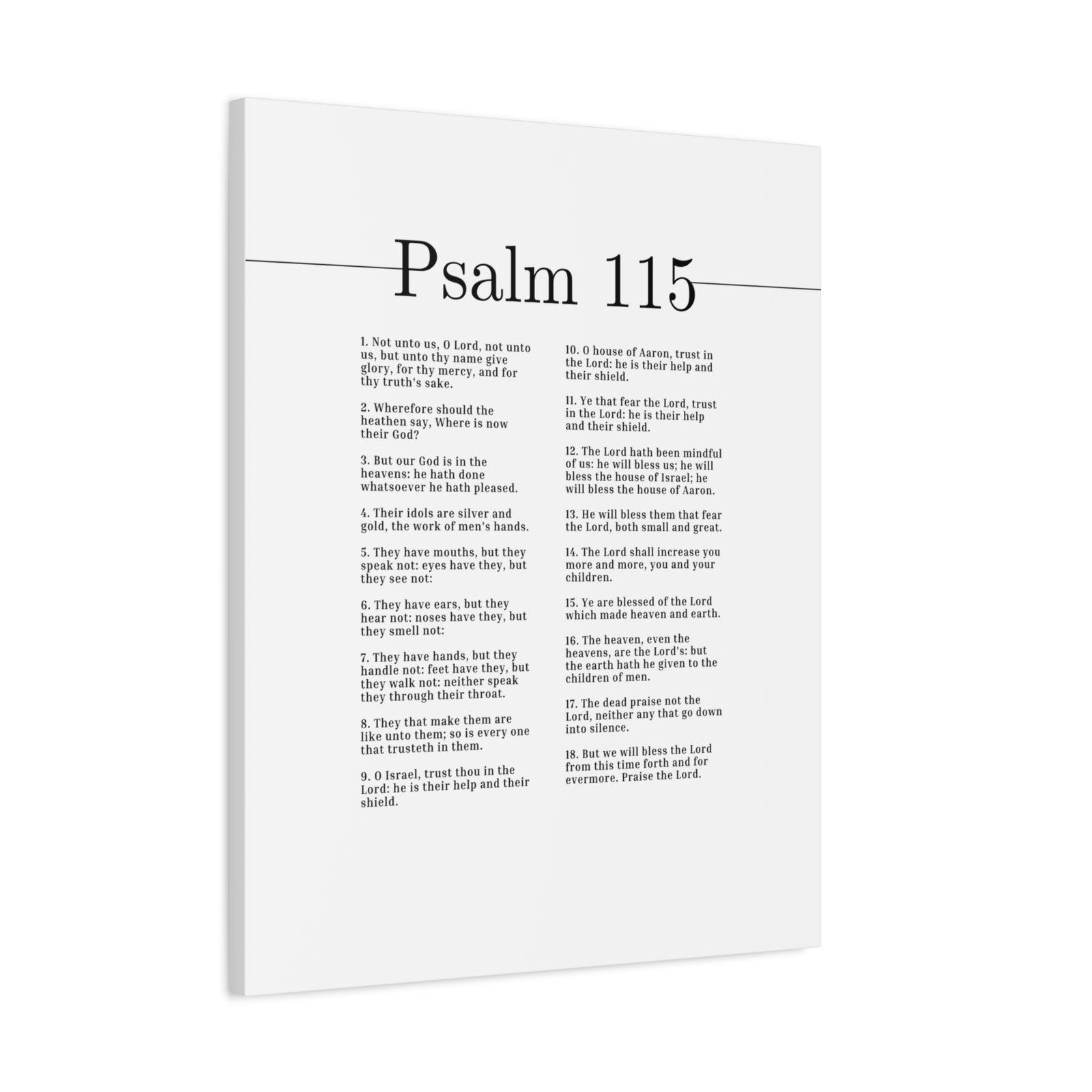 Scripture Canvas Trust In The Lord Psalm 115 Christian Wall Art Bible Verse Print Ready to Hang-Express Your Love Gifts