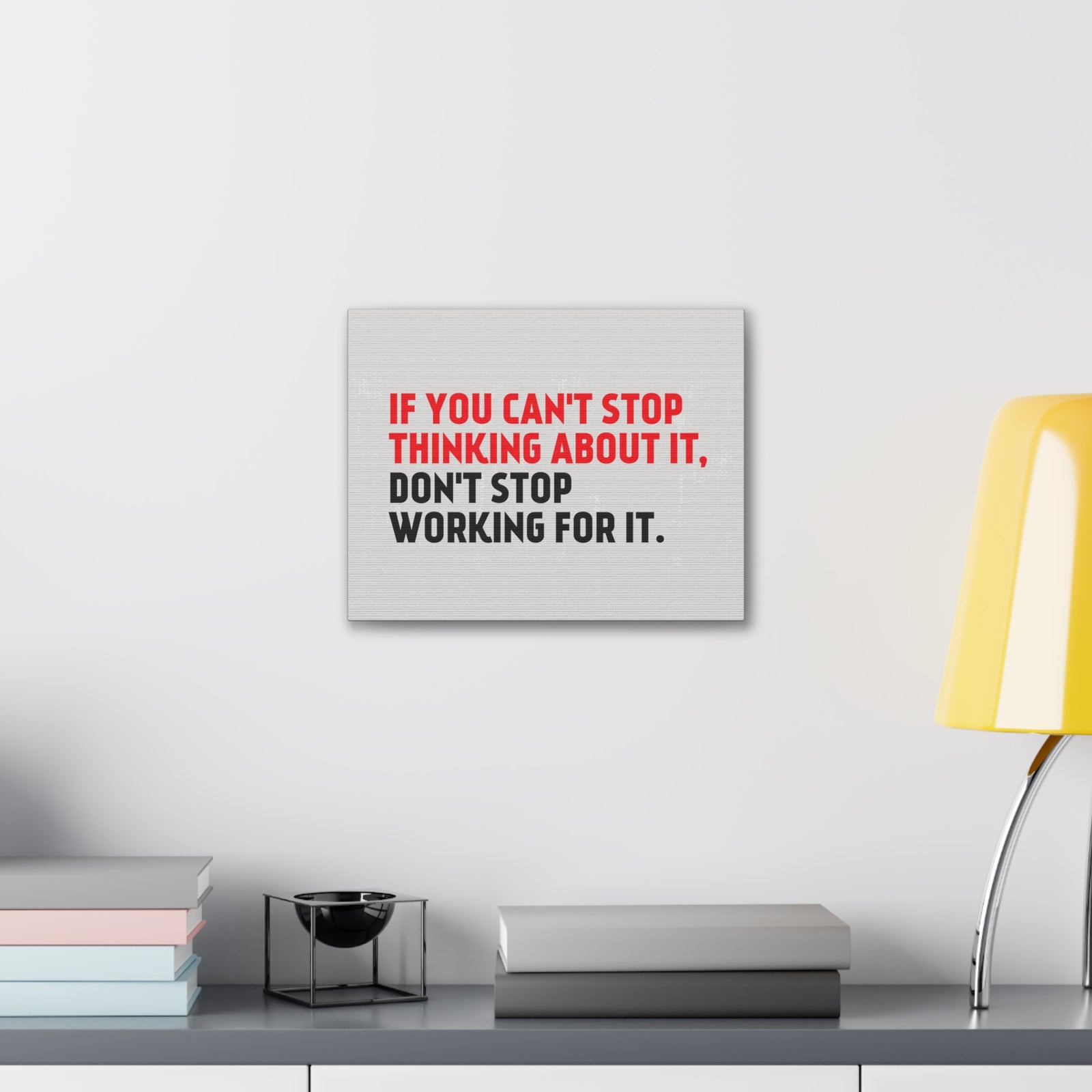 Inspirational Wall Art Thinking About It Motivation Wall Decor for Home Office Gym Inspiring Success Quote Print Ready to Hang-Express Your Love Gifts