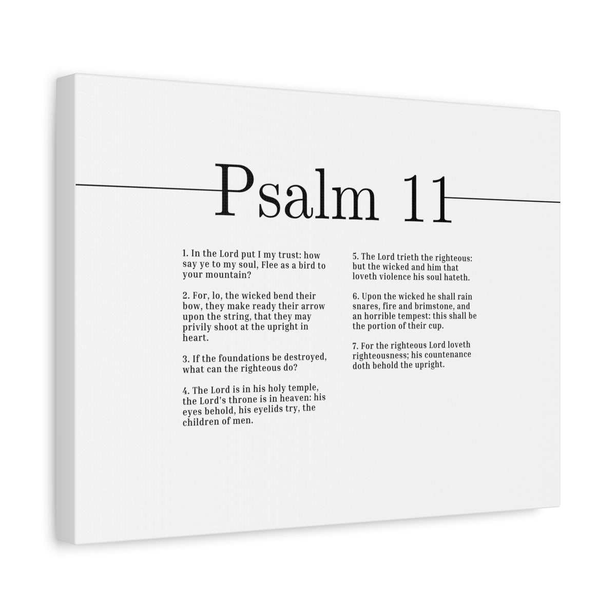 Scripture Canvas In The Lord I Put My Trust Psalm 11 Christian Wall Art Bible Verse Print Ready to Hang-Express Your Love Gifts