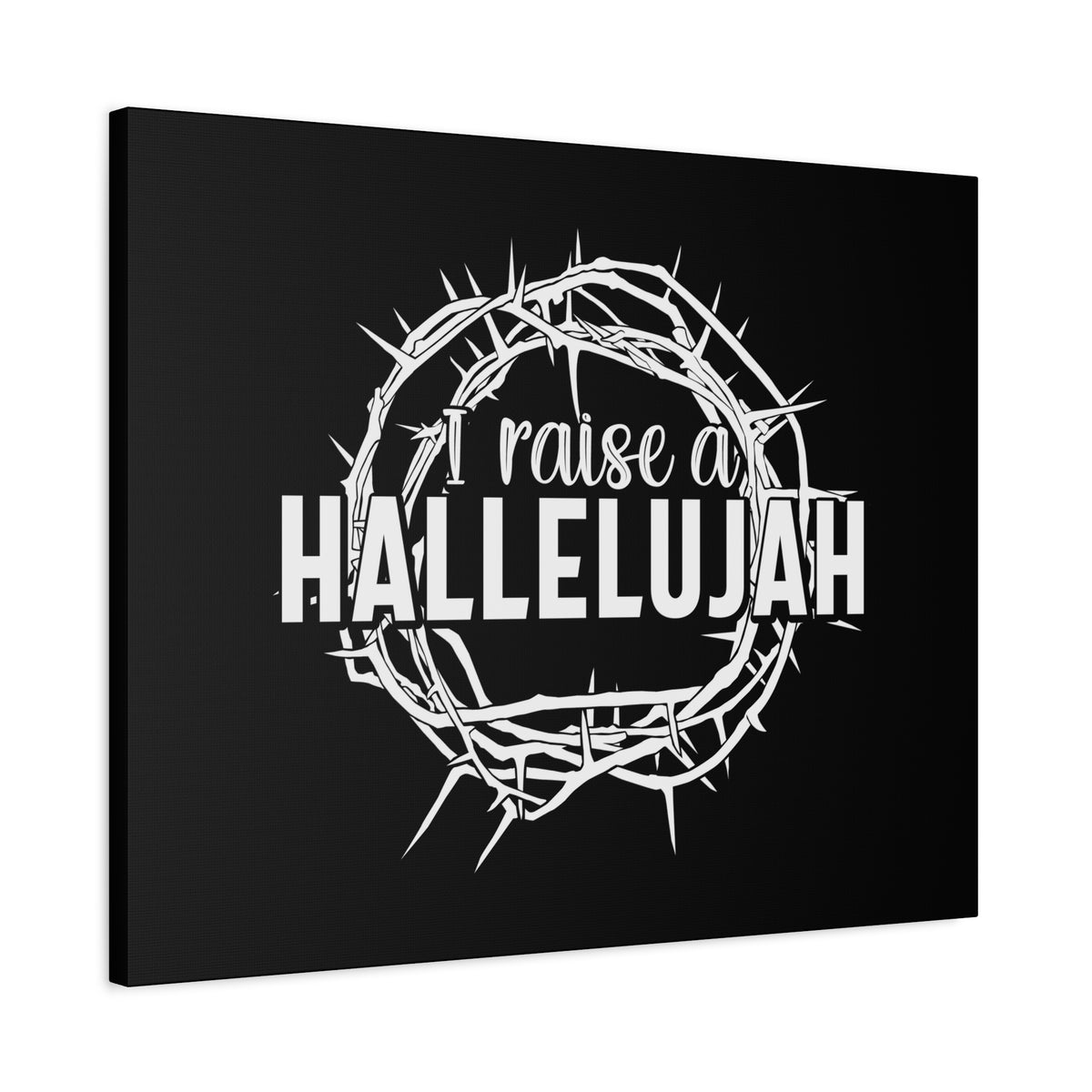 Scripture Canvas I Raise A Hallelujah Psalms 135:3 Christian Wall Art Bible Verse Print Ready to Hang-Express Your Love Gifts