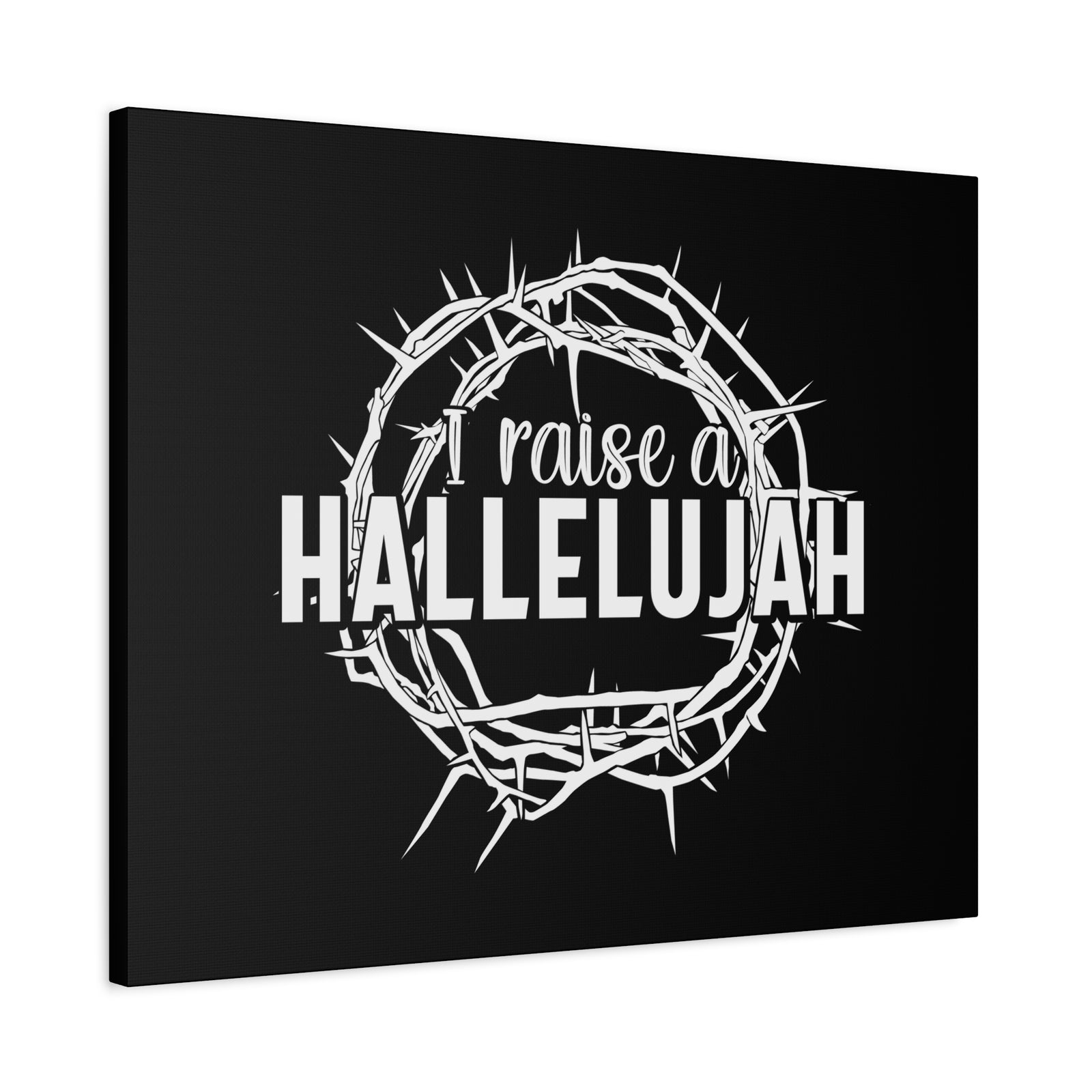 Scripture Canvas I Raise A Hallelujah Psalms 135:3 Christian Wall Art Bible Verse Print Ready to Hang-Express Your Love Gifts