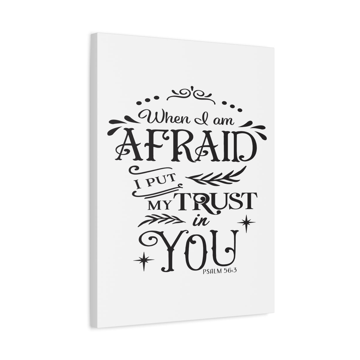 Scripture Canvas Trust In You Psalm 56:3 Christian Wall Art Bible Verse Print Ready to Hang-Express Your Love Gifts