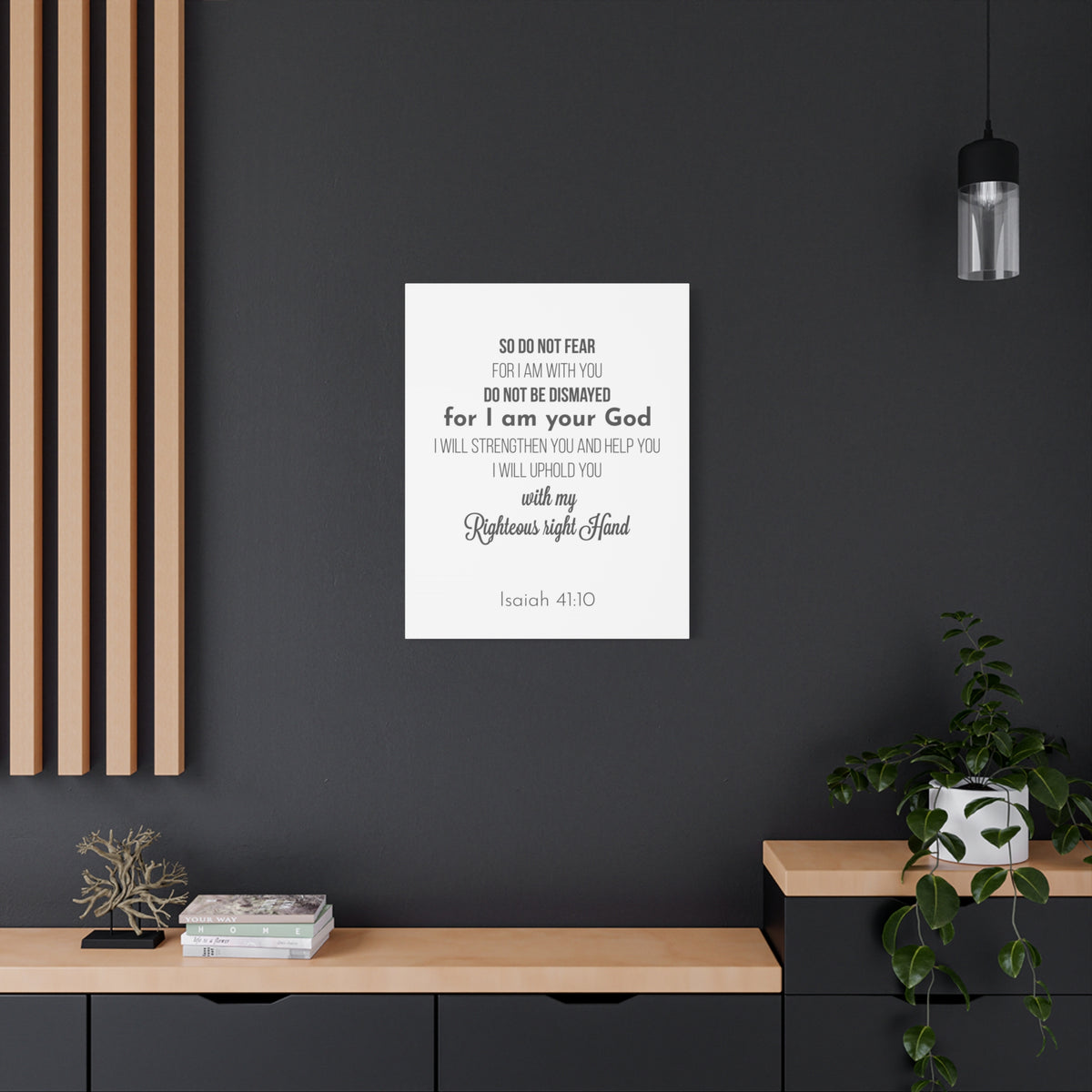 Scripture Canvas Uphold You Isaiah 41:10 Christian Wall Art Bible Verse Print Ready to Hang-Express Your Love Gifts