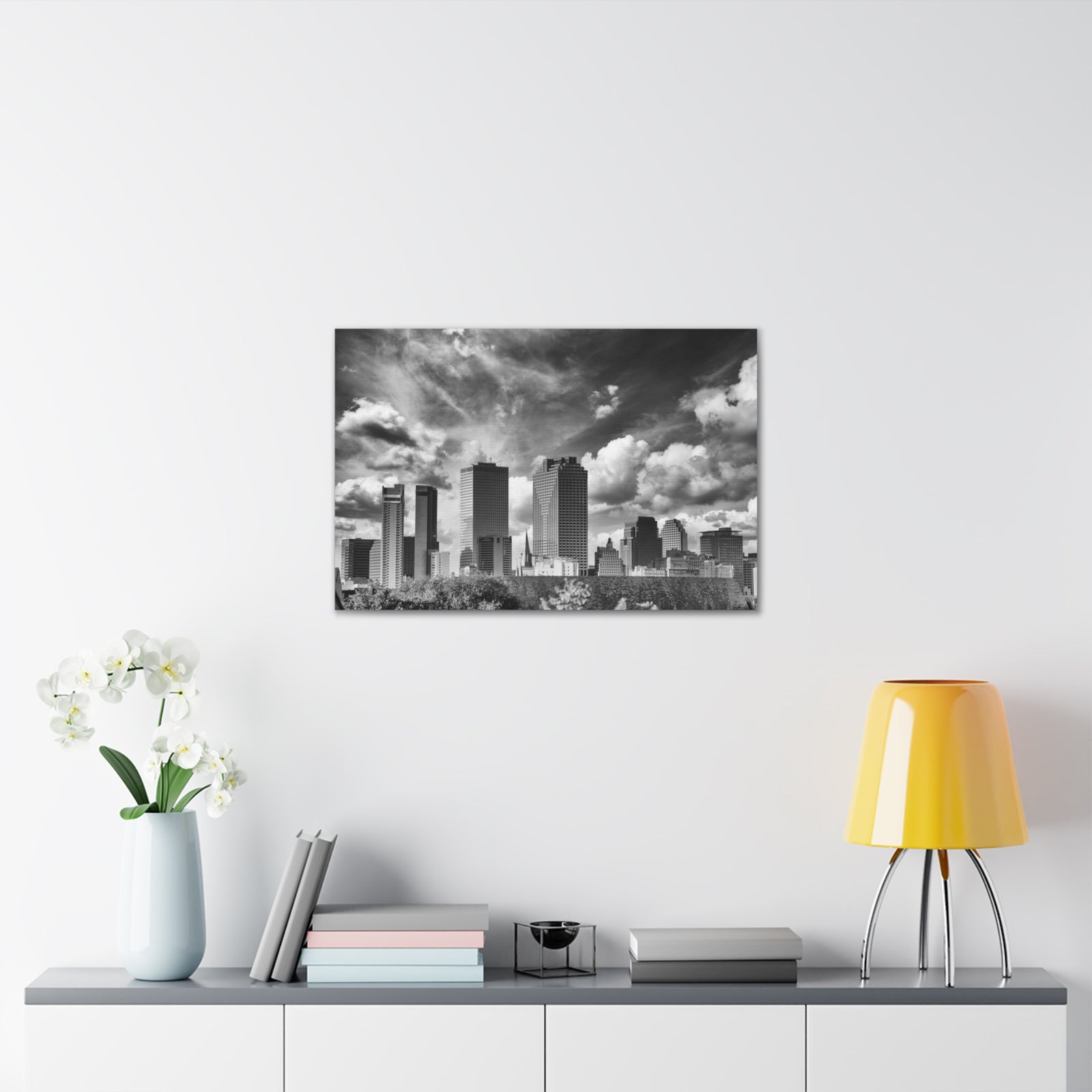 New Orleans Black And White Skyline Canvas Artwork High-Quality Breathtaking Stunning Cityscape for Home Decor Ready to Hang-Express Your Love Gifts