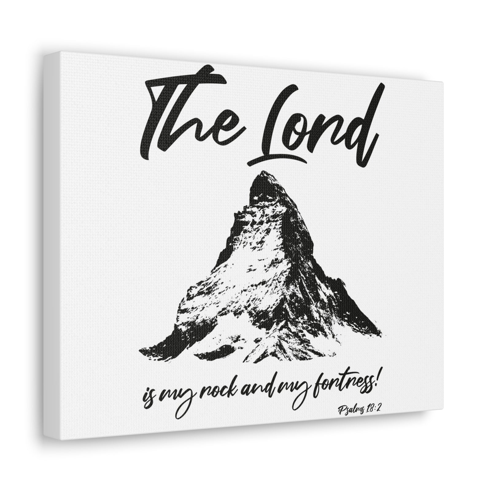 Scripture Walls Psalms 18:2 My Rock My Fortress Bible Verse Canvas Christian Wall Art Ready to Hang Unframed-Express Your Love Gifts