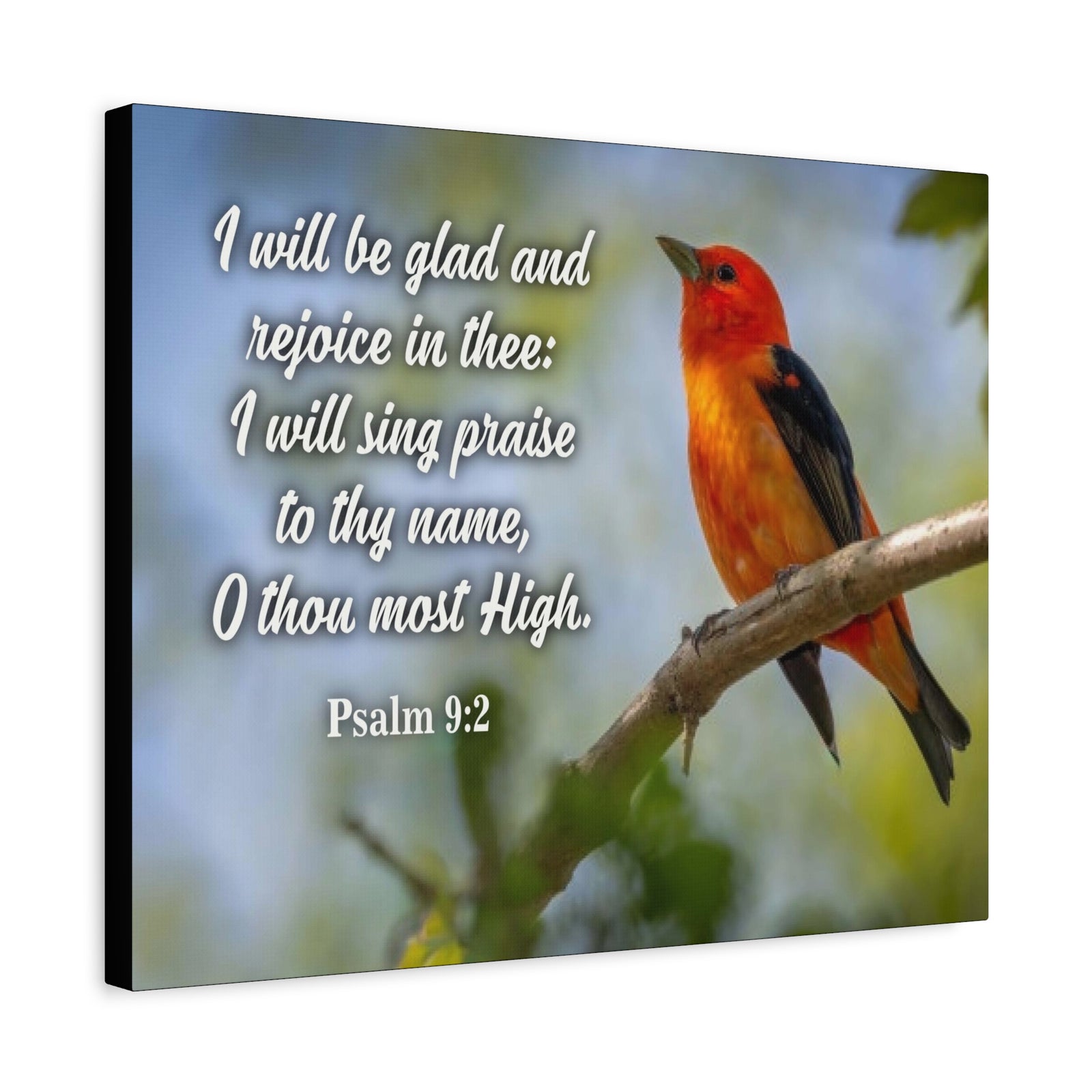 Bible Verse Canvas I WIll Sing Praise Psalm 9:2 Christian Home Decor Scripture Art-Express Your Love Gifts