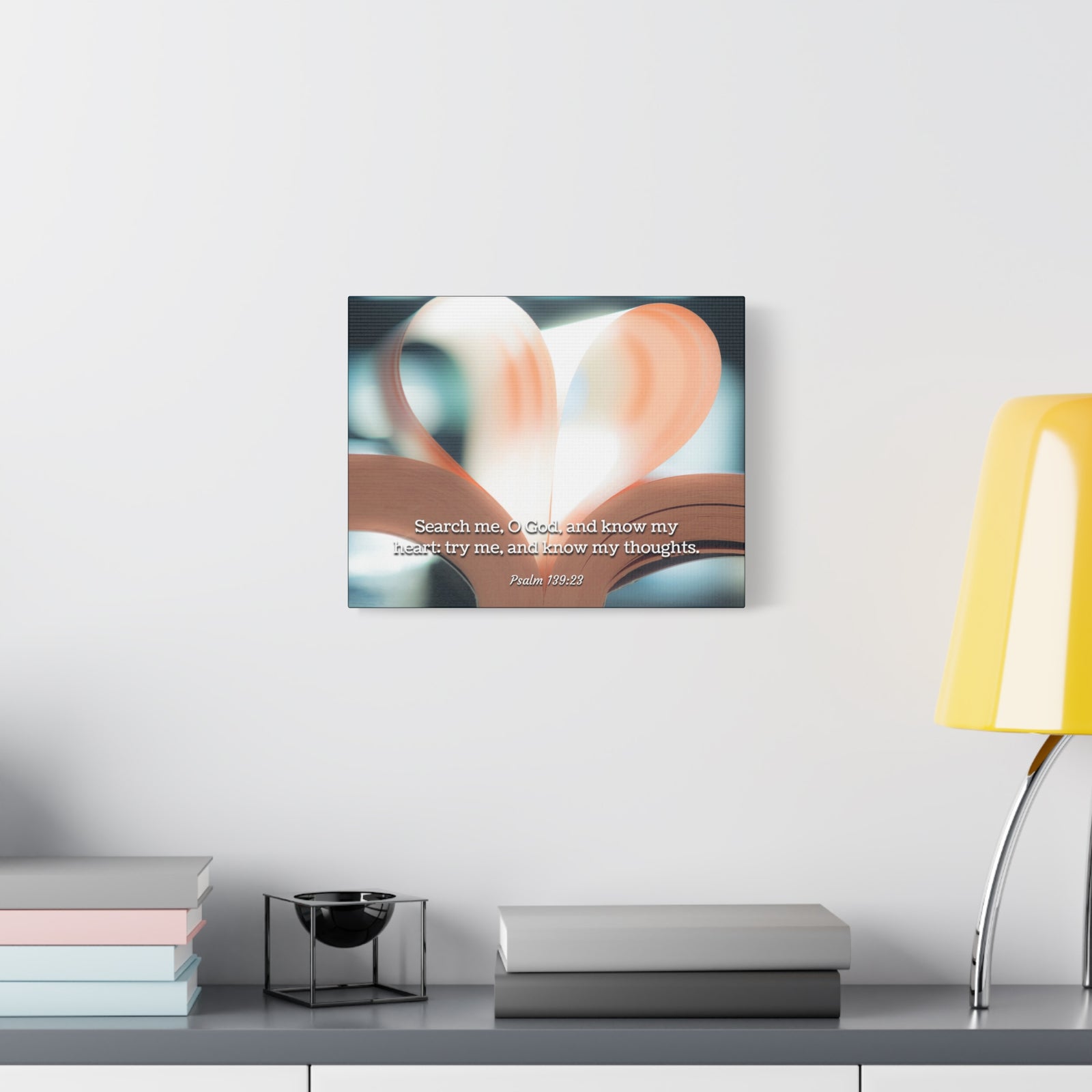 Scripture Canvas Know My Heart Psalm 139:23 Christian Wall Art Bible Verse Print Ready to Hang-Express Your Love Gifts