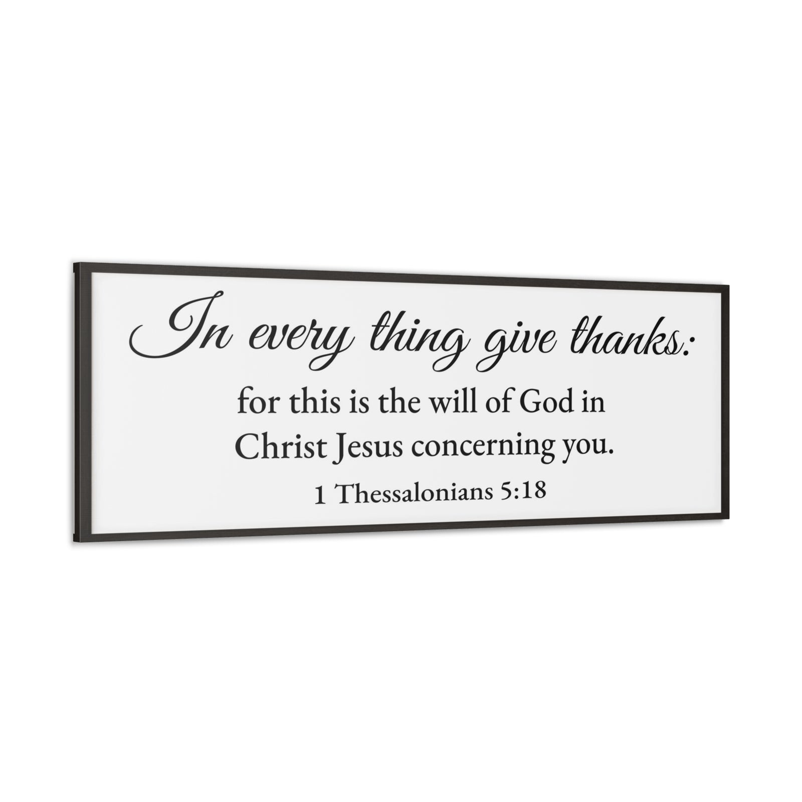 Scripture Walls Give Thanks in All 1 Thessalonians 5:18 White Bible Verse Canvas Christian Wall Art Ready to Hang Unframed-Express Your Love Gifts