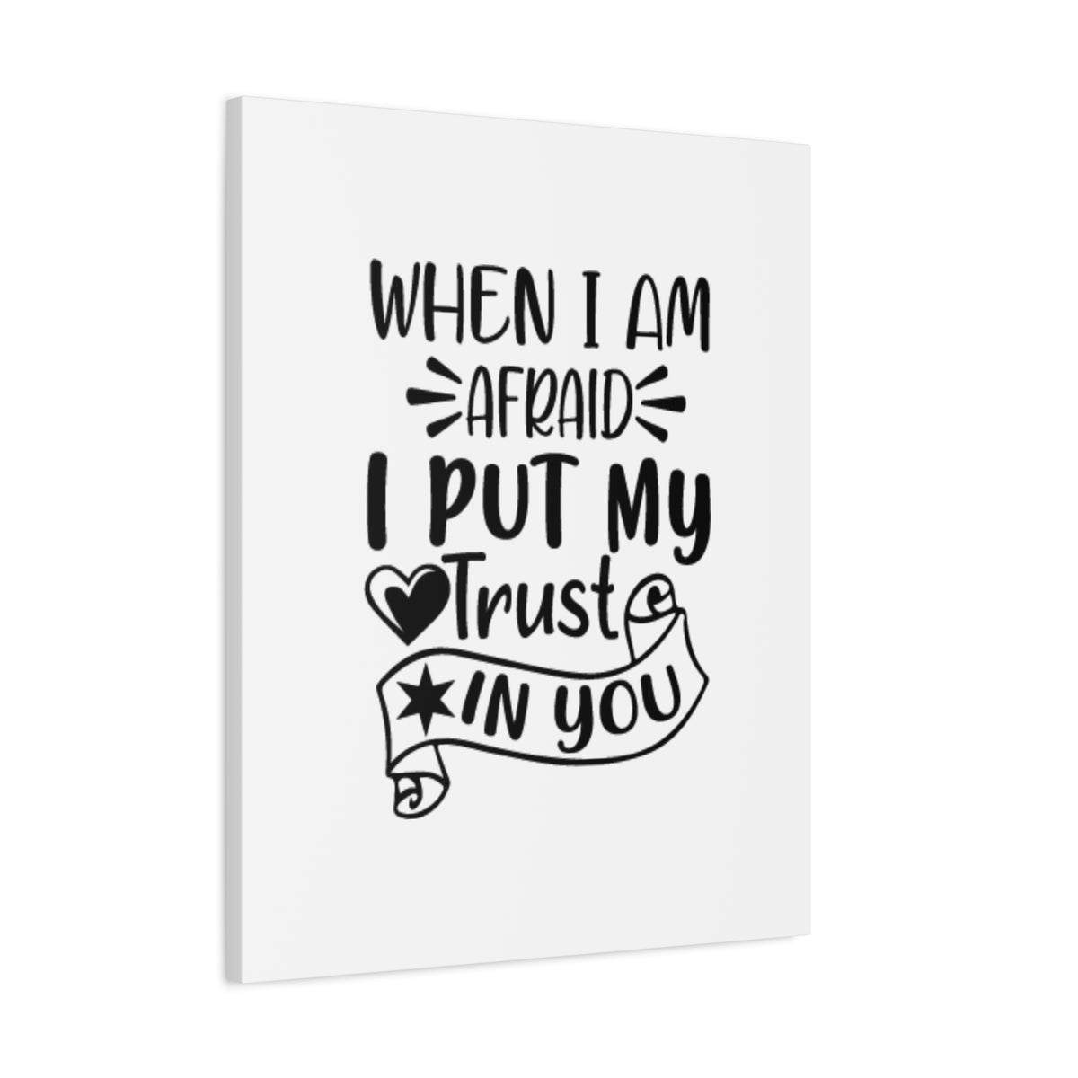 Scripture Canvas I Put My Trust In You Psalms 56:3 Christian Wall Art Bible Verse Print Ready to Hang-Express Your Love Gifts