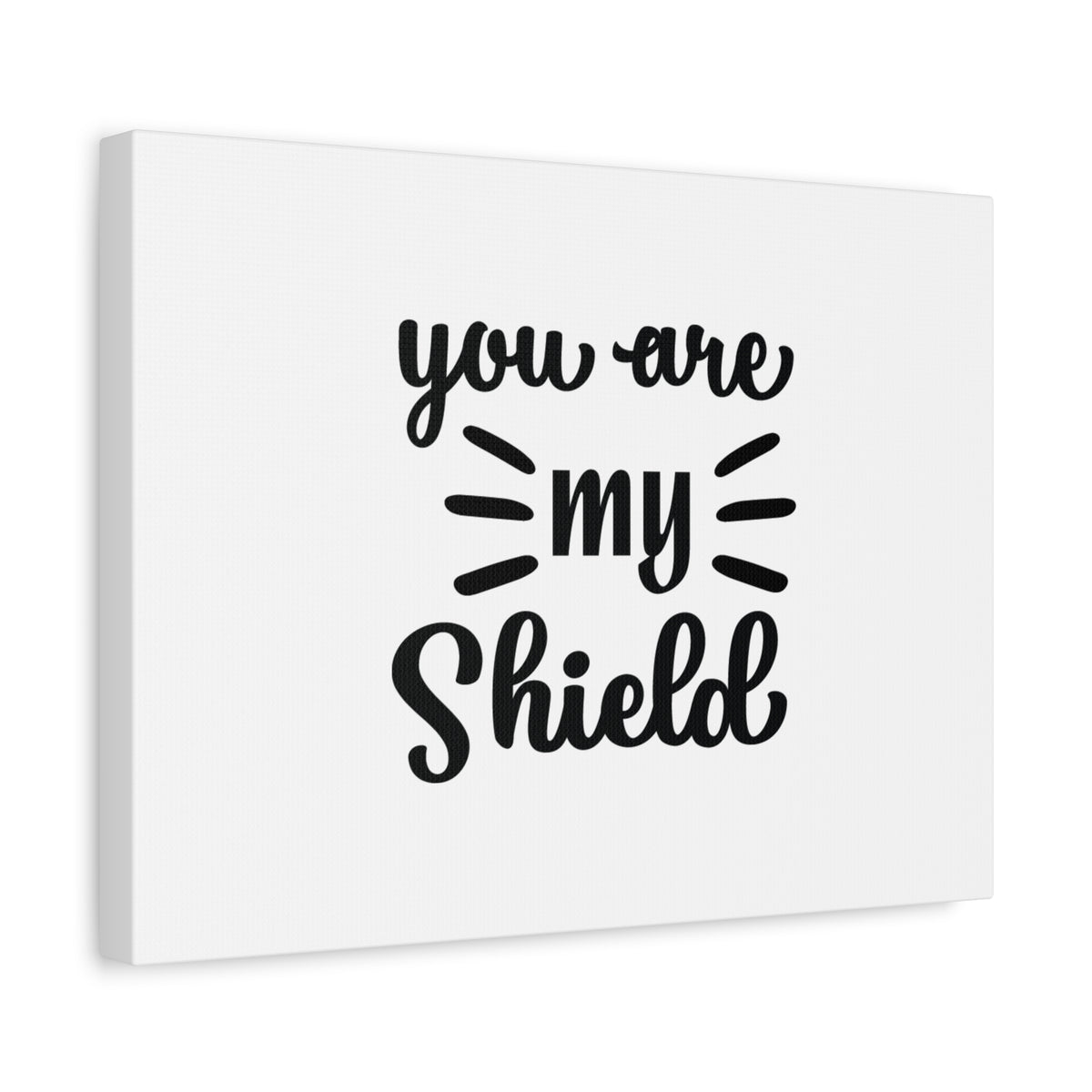 Scripture Canvas You Are My Shield Psalm 3:3 Christian Wall Art Bible Verse Print Ready to Hang-Express Your Love Gifts