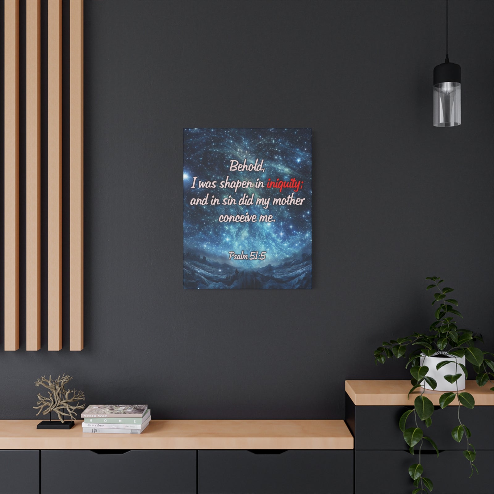 Scripture Walls Psalm 51:5 Original Sin Christian Wall Art Print Ready to Hang Unframed-Express Your Love Gifts