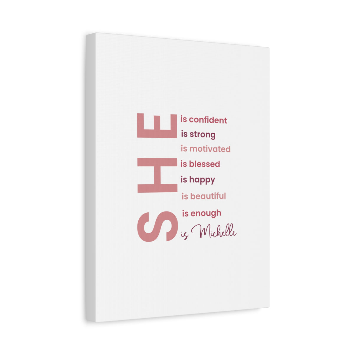 Personalized She Inspirational Canvas Art - Motivational Wall Decor-Express Your Love Gifts