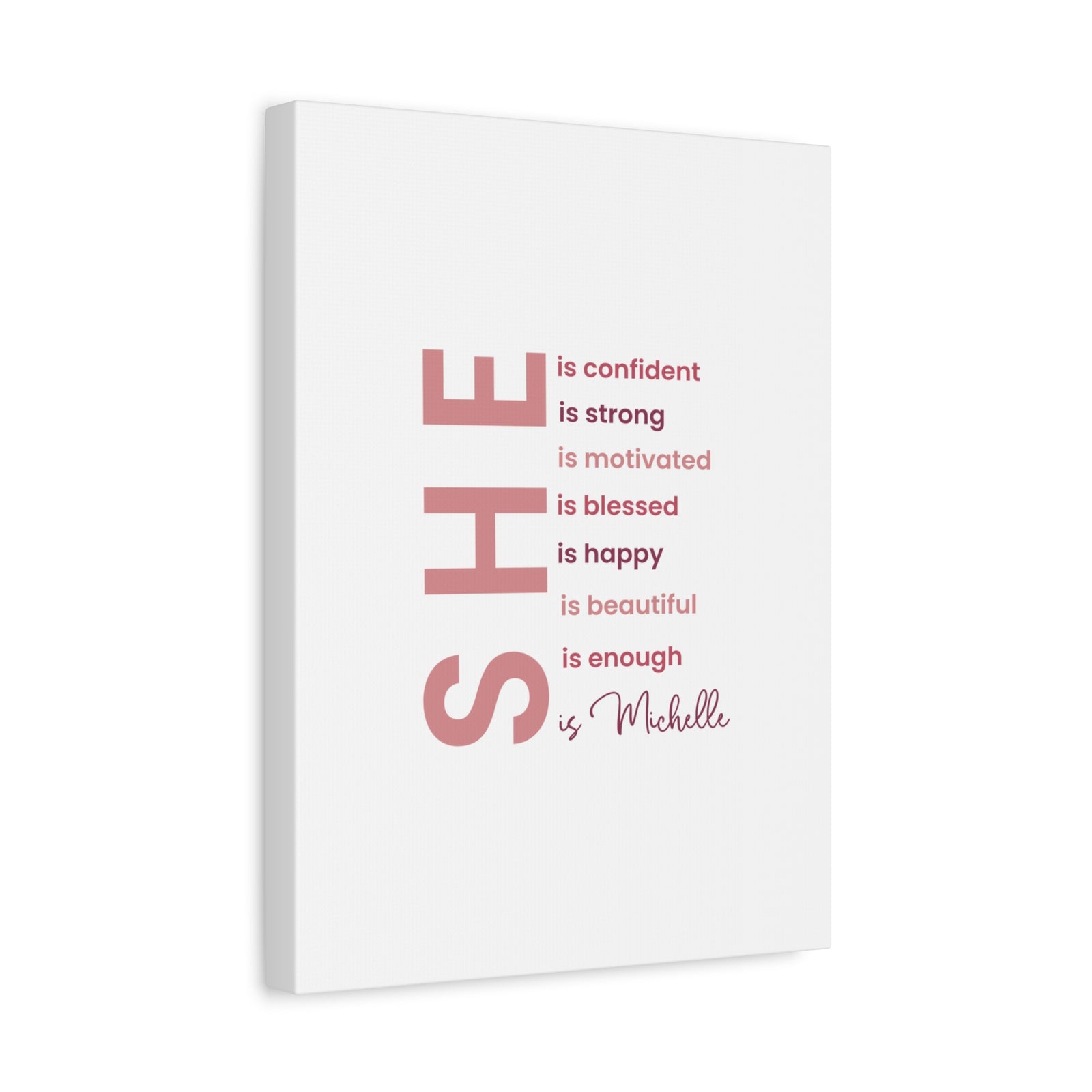 Personalized She Inspirational Canvas Art - Motivational Wall Decor-Express Your Love Gifts