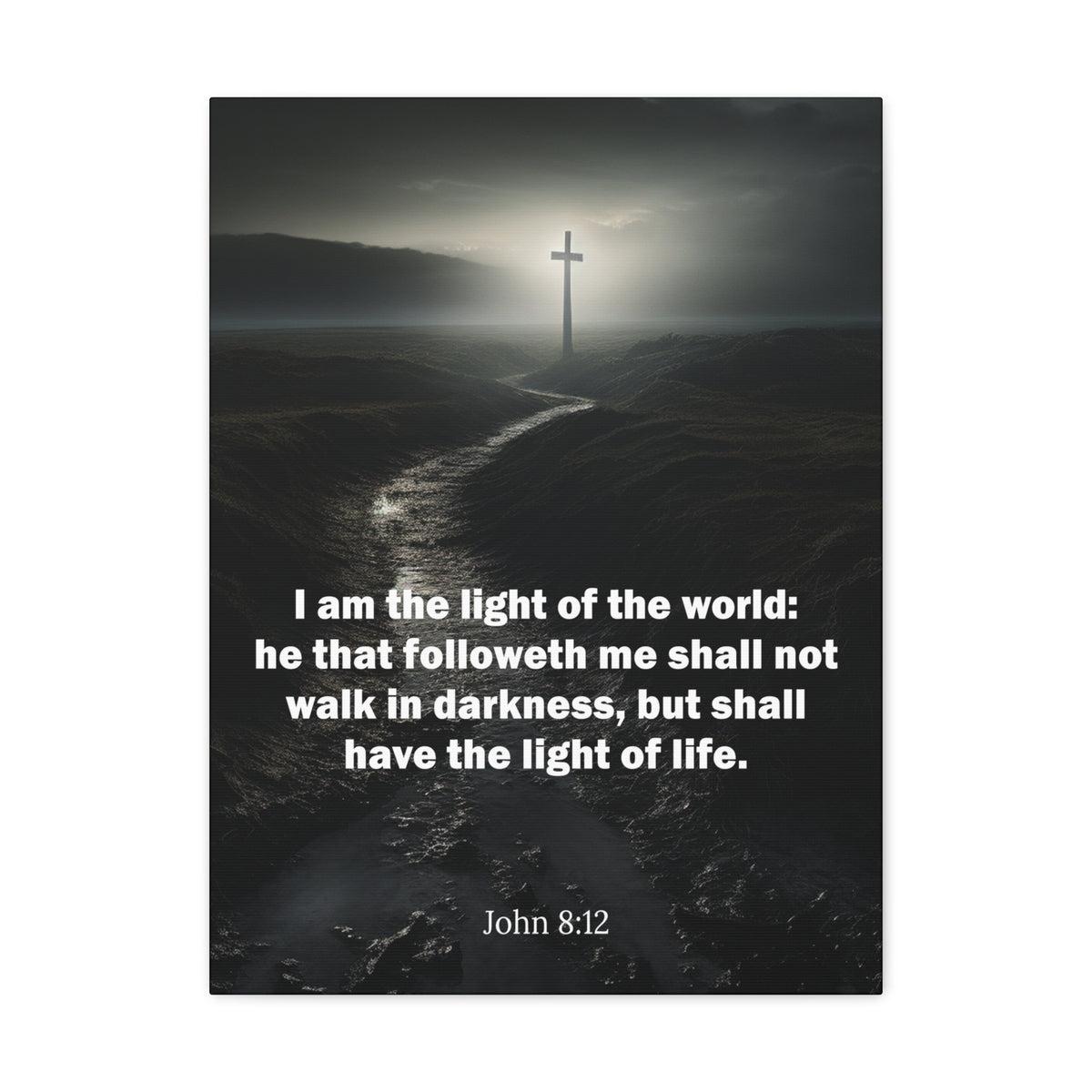Scripture Walls I Am the Light of the World John 8:12 Christian Wall Art Print Ready to Hang Unframed-Express Your Love Gifts