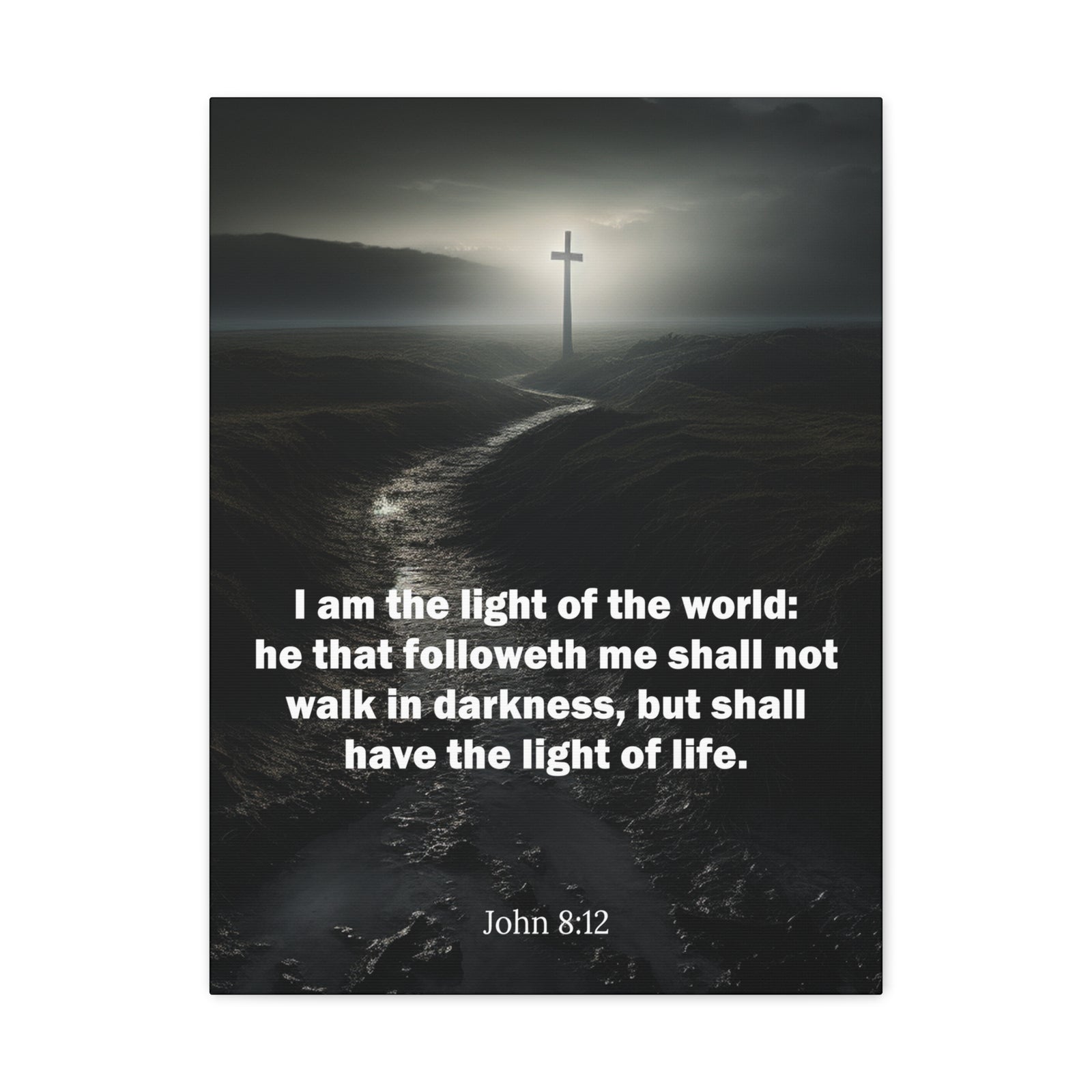 Scripture Walls I Am the Light of the World John 8:12 Christian Wall Art Print Ready to Hang Unframed-Express Your Love Gifts