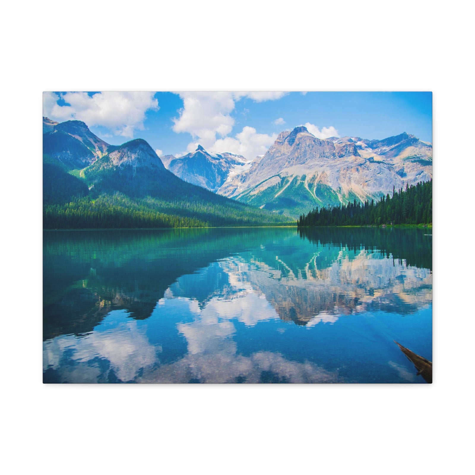 Mountain Lake Winter Nature Wilderness Photography Canvas Wall Art for Home Decor Ready-to-Hang-Express Your Love Gifts