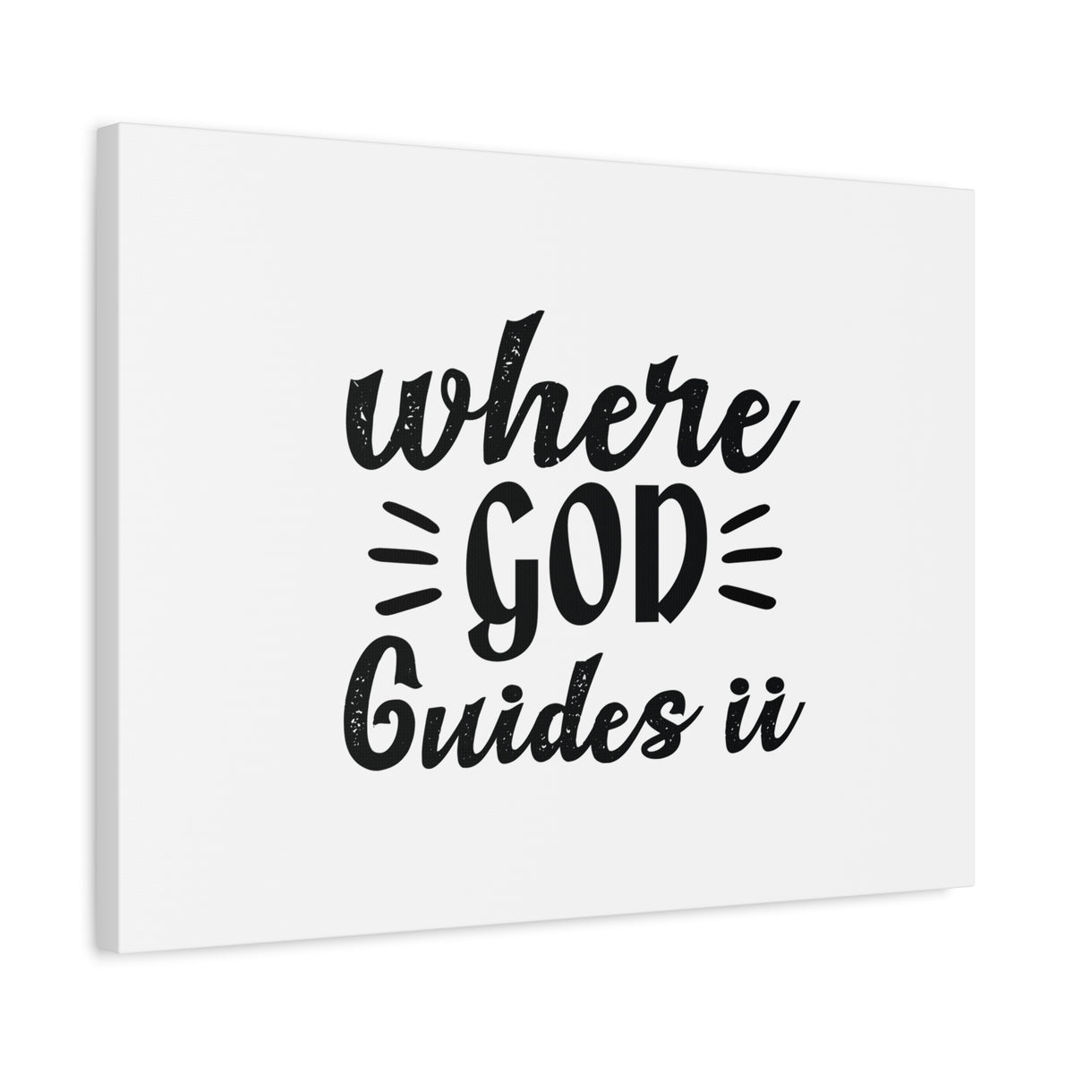 Scripture Canvas Where God Guides It Psalm 119:105 Christian Wall Art Bible Verse Print Ready to Hang-Express Your Love Gifts