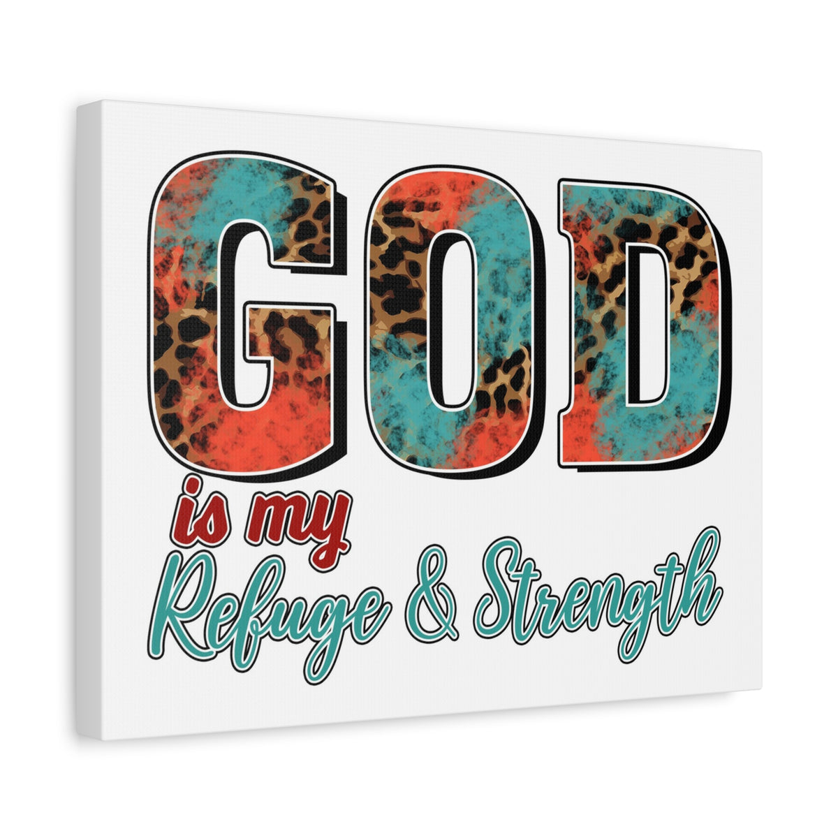 Scripture Walls My Refuge My Strength Bible Verse Canvas Christian Wall Art Ready to Hang Unframed-Express Your Love Gifts