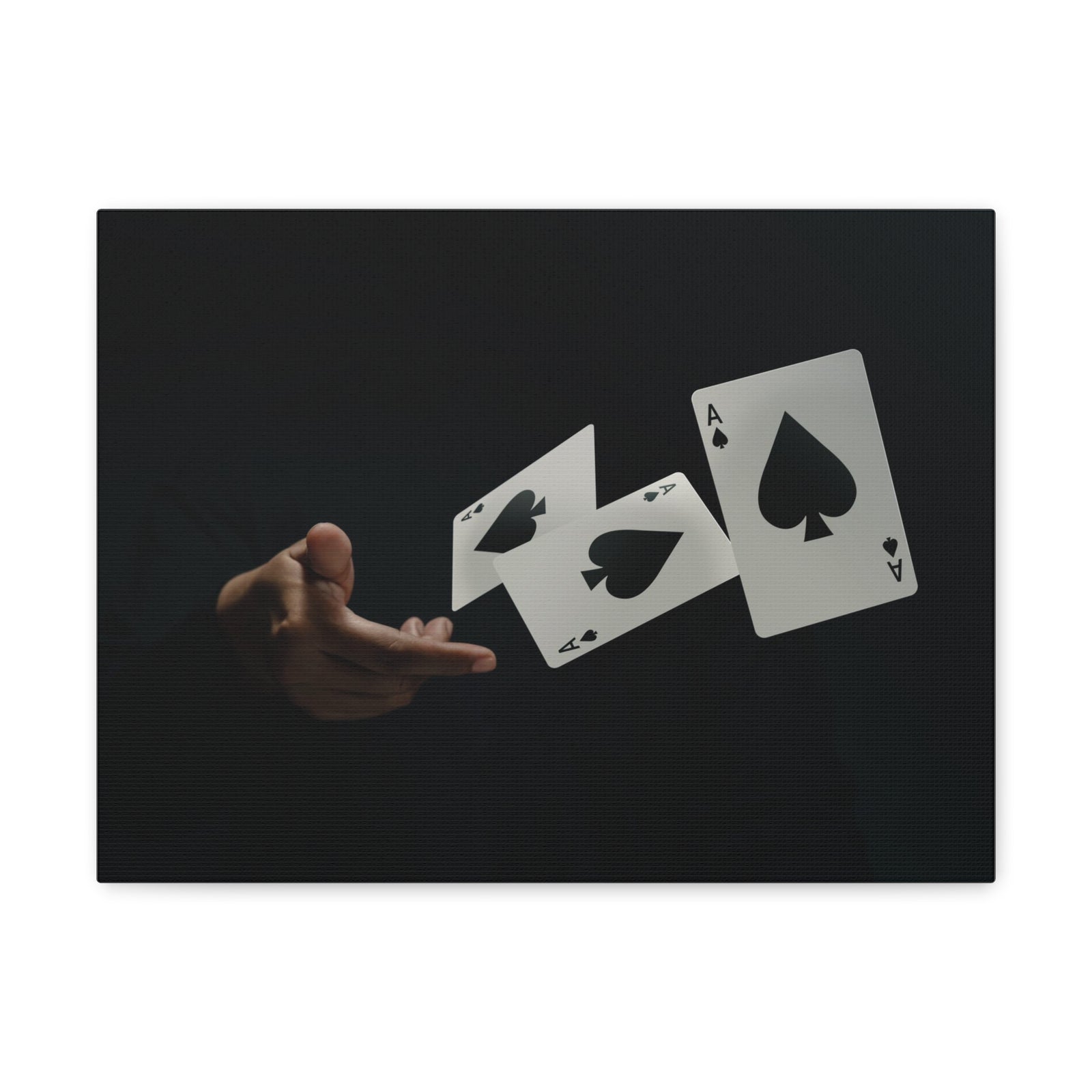 Magician Throwing Ace of Spades Playing Card Canvas Wall Art for Home Decor Ready-to-Hang-Express Your Love Gifts