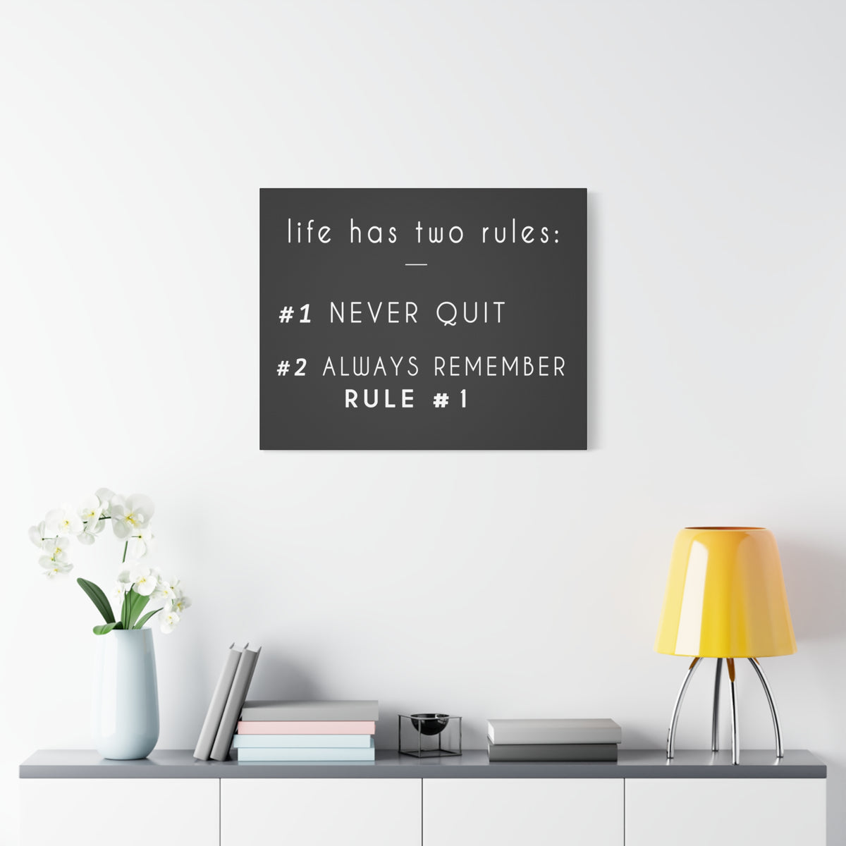 Inspirational Wall Art Never Quit Always Remember Motivation Wall Decor for Home Office Gym Inspiring Success Quote Print Ready to Hang-Express Your Love Gifts