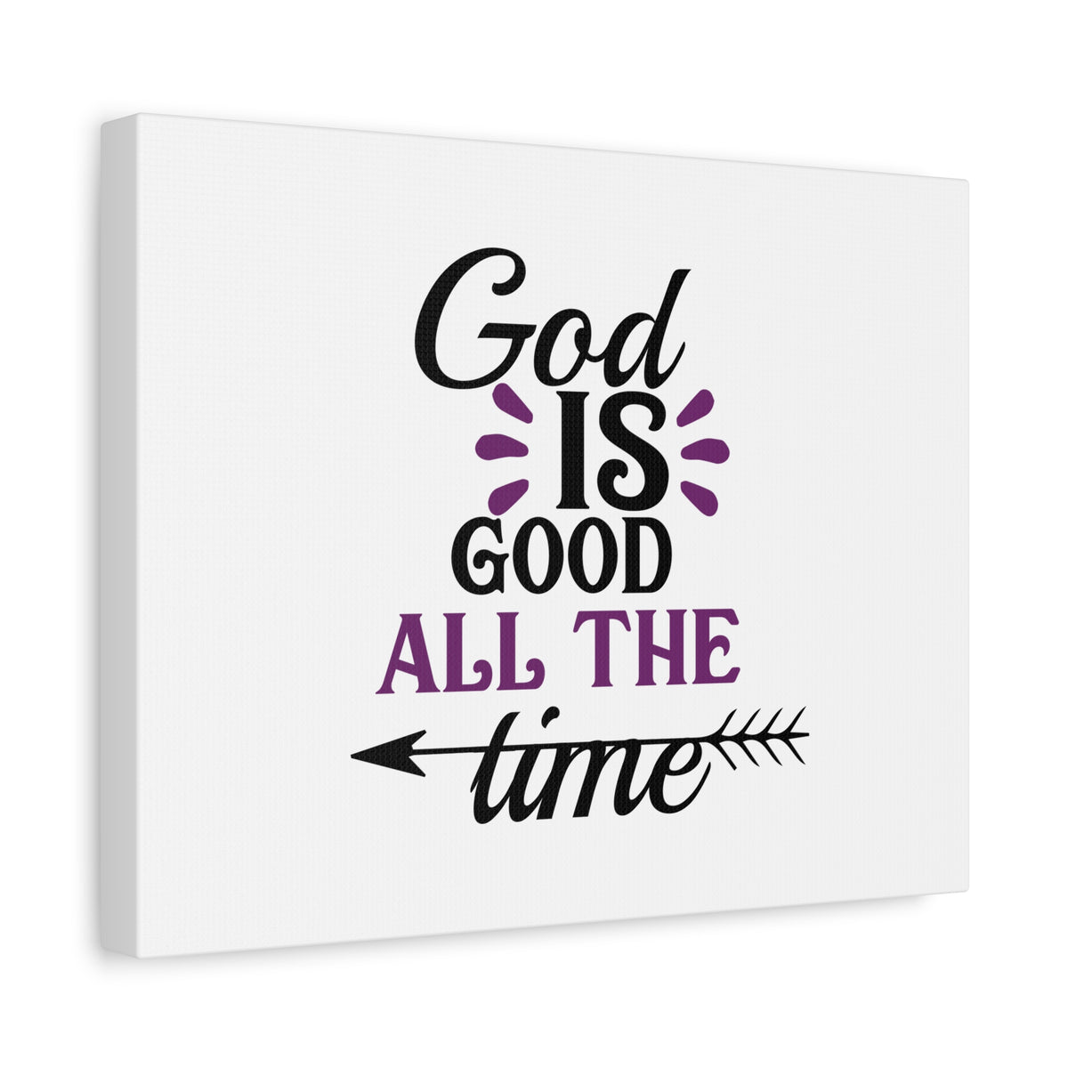 Scripture Canvas God Is Good All The Time Psalm 100:5 Christian Wall Art Bible Verse Print Ready to Hang-Express Your Love Gifts