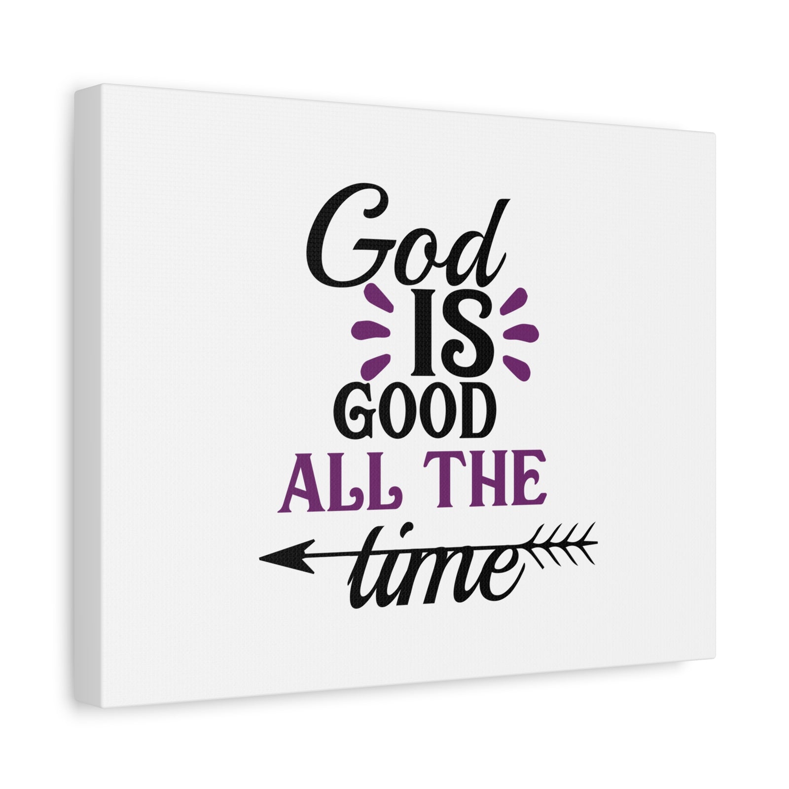 Scripture Canvas God Is Good All The Time Psalm 100:5 Christian Wall Art Bible Verse Print Ready to Hang-Express Your Love Gifts