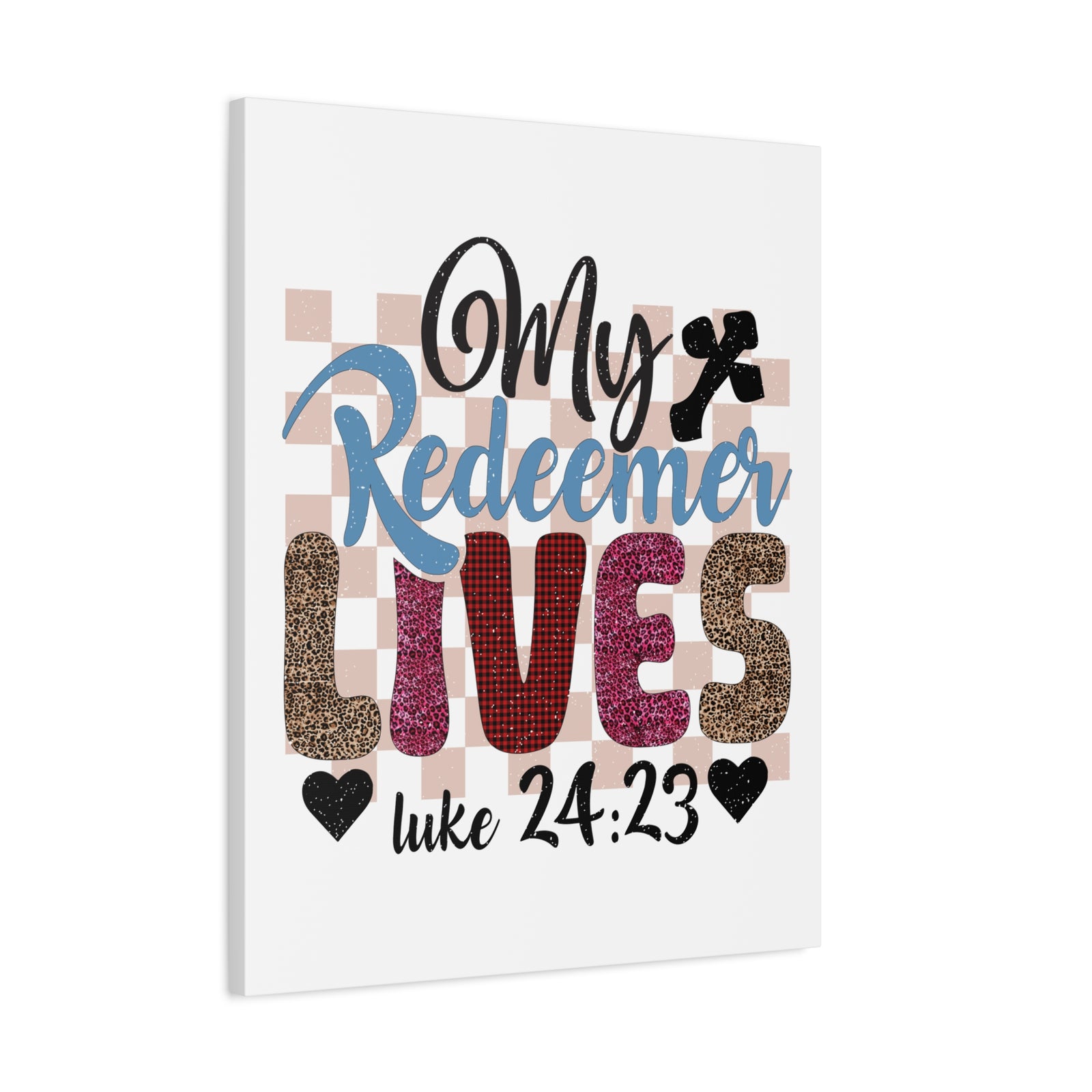 Scripture Walls Luke 24:23 My Redeemer Lives Bible Verse Canvas Christian Wall Art Ready to Hang Unframed-Express Your Love Gifts