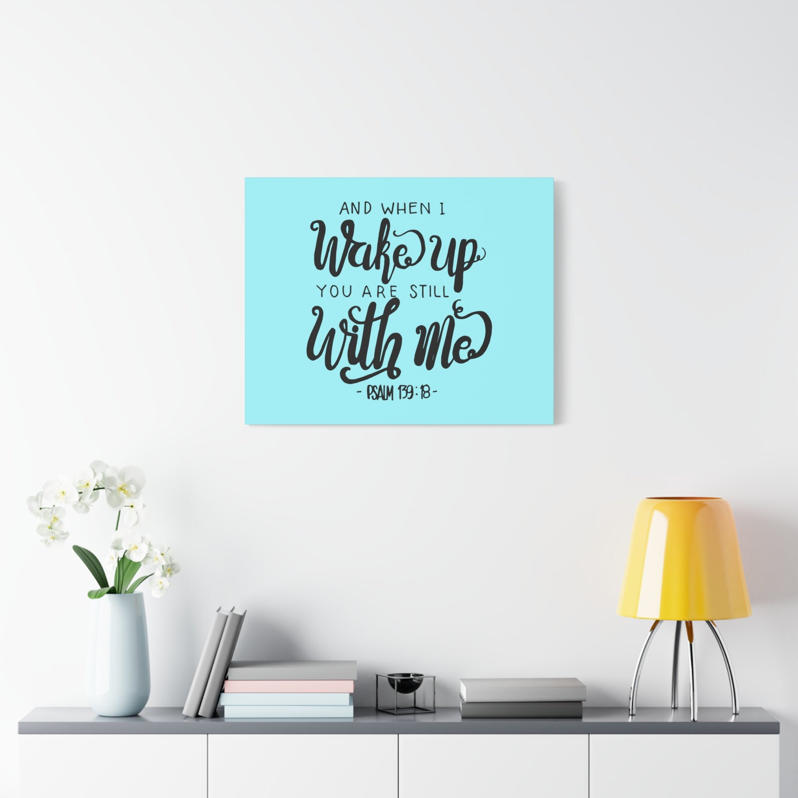 Scripture Canvas Still With Me Psalm 139:18 Christian Wall Art Bible Verse Print Ready to Hang-Express Your Love Gifts