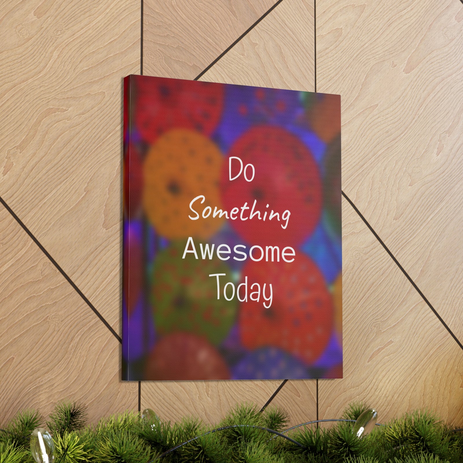 Inspirational Quote Canvas Do Something Awesome Today Motivational Print Ready to Hang Artwork-Express Your Love Gifts