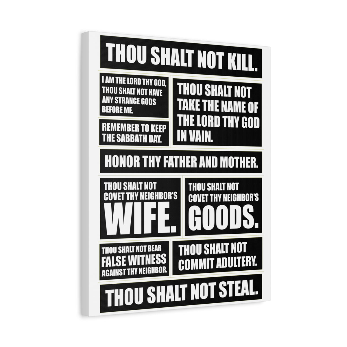 Scripture Walls The Ten Commandments Deuteronomy 4:13 Christian Wall Art Print Ready to Hang-Express Your Love Gifts