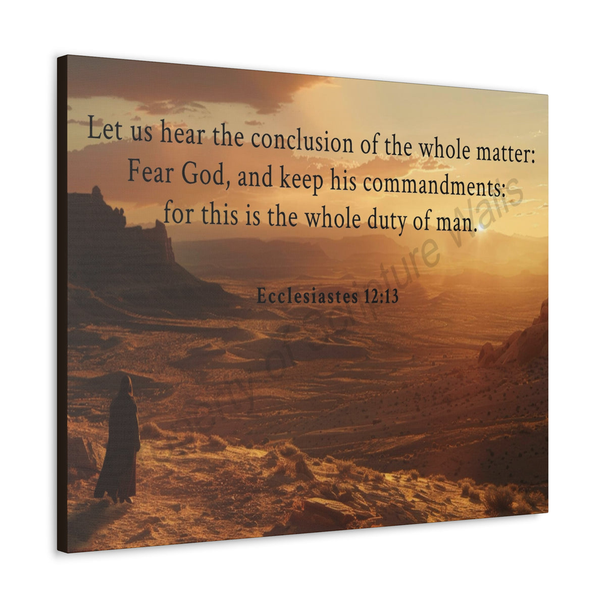 Scripture Walls Ecclesiastes 12:13 Bible Verse Canvas Christian Wall Art Ready to Hang Unframed-Express Your Love Gifts