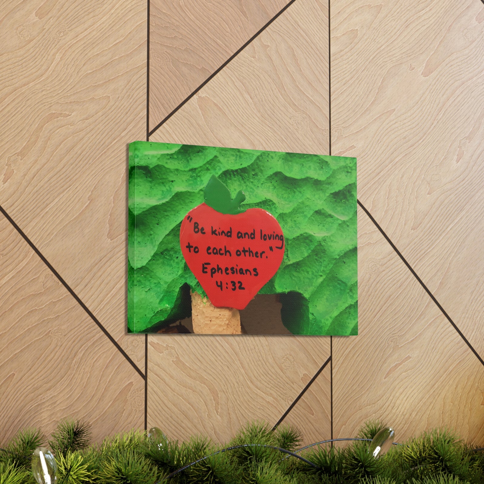 Scripture Walls Be Kind Ephesians 4:32 Bible Verse Canvas Christian Wall Art Ready to Hang-Express Your Love Gifts