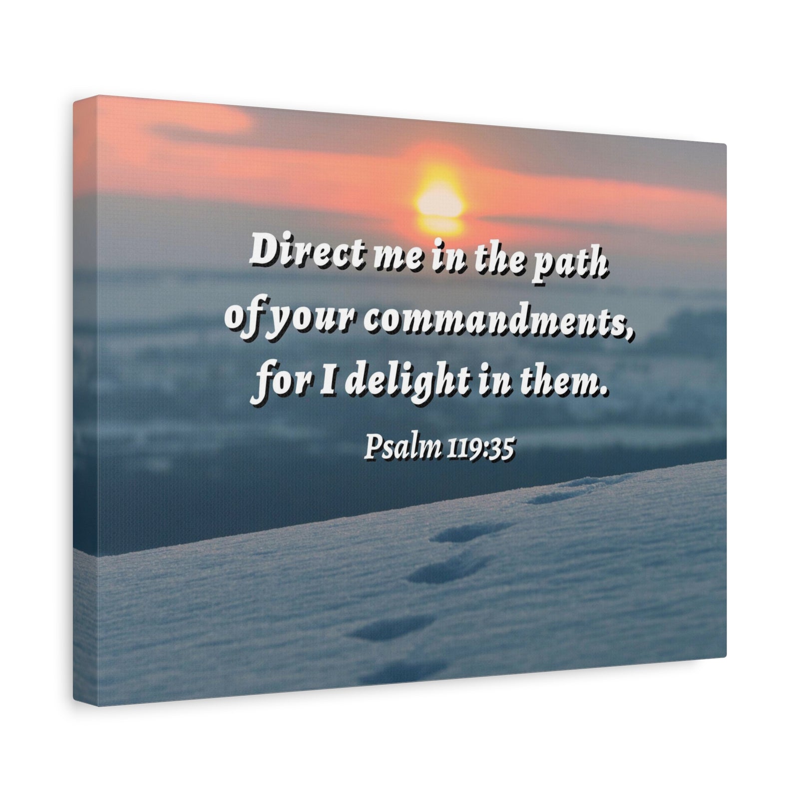 Scripture Walls Direct Me In The Path Psalm 119:35 Bible Verse Canvas Christian Wall Art Ready to Hang-Express Your Love Gifts