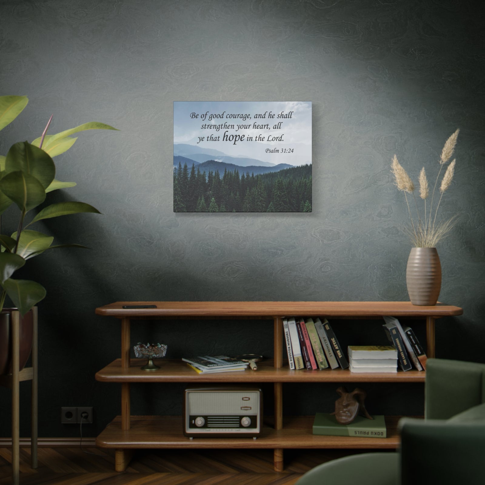 Bible Verse Canvas Be of Good Courage Psalm 31:24 Wall Art Christian Home Decor-Express Your Love Gifts