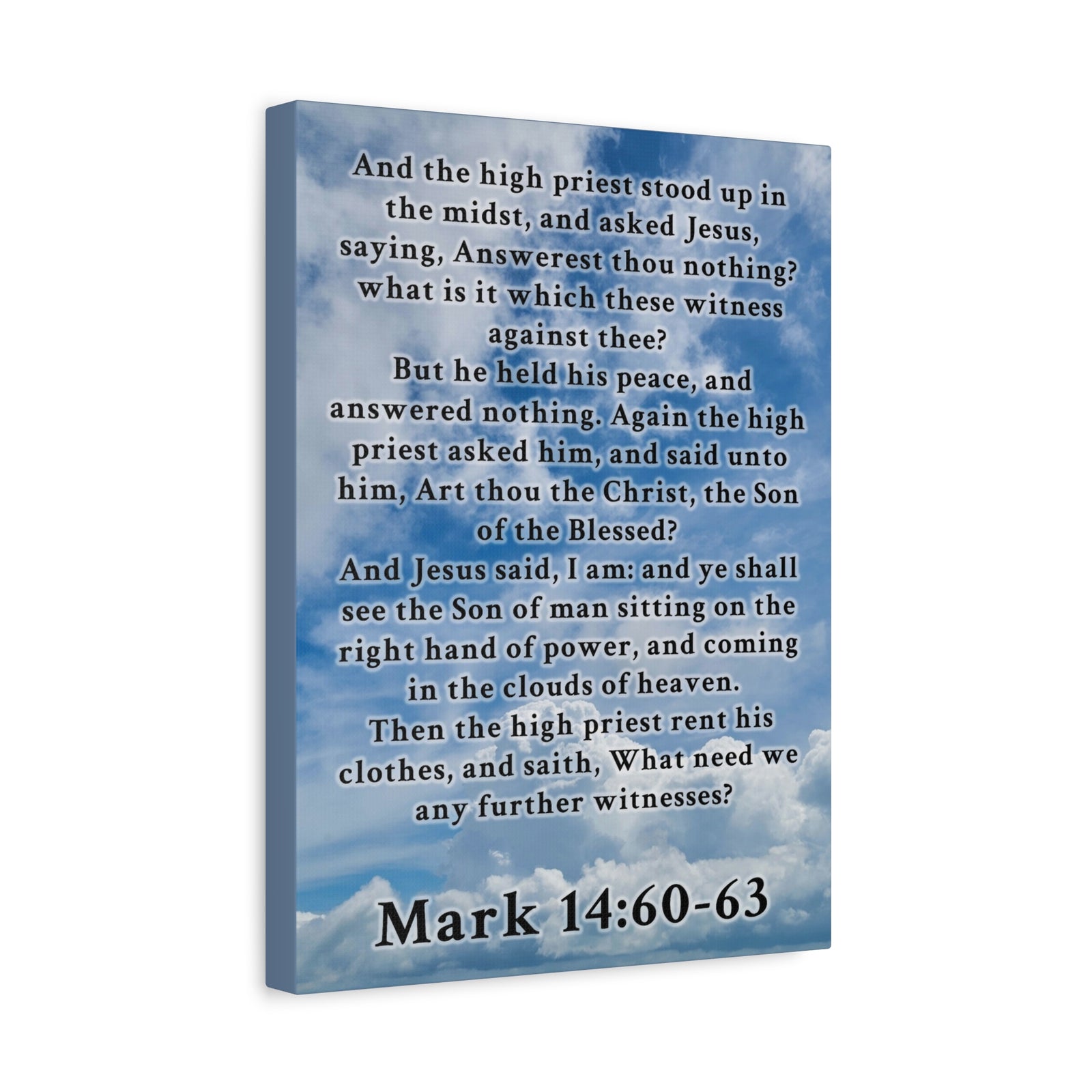 Scripture Walls Mark 14:60-63 KJV Christian Wall Art Print Ready to Hang Unframed-Express Your Love Gifts