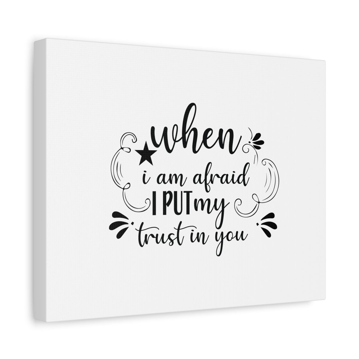 Scripture Canvas I Put My Trust In You Psalm 56:3 Christian Wall Art Bible Verse Print Ready to Hang-Express Your Love Gifts