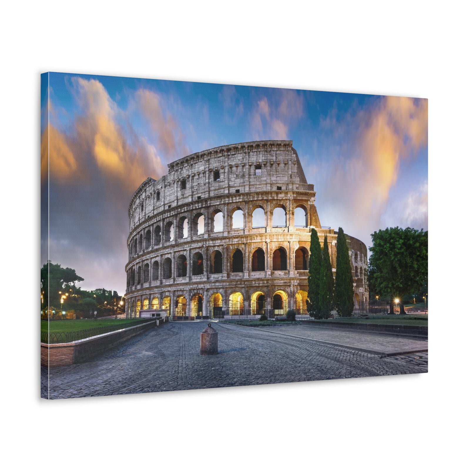 Colosseum in Italy Nature Wilderness Photography Canvas Wall Art for Home Decor Ready-to-Hang-Express Your Love Gifts