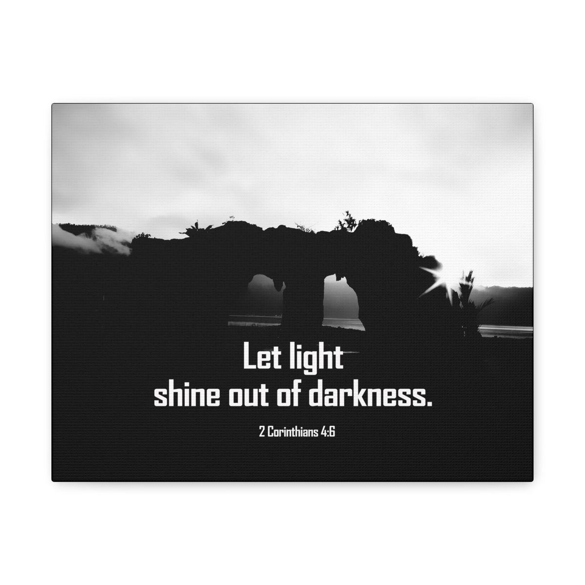Scripture Walls Let Light Shine 2 Corinthians 4:6 Bible Verse Canvas Christian Wall Art Ready to Hang Unframed-Express Your Love Gifts