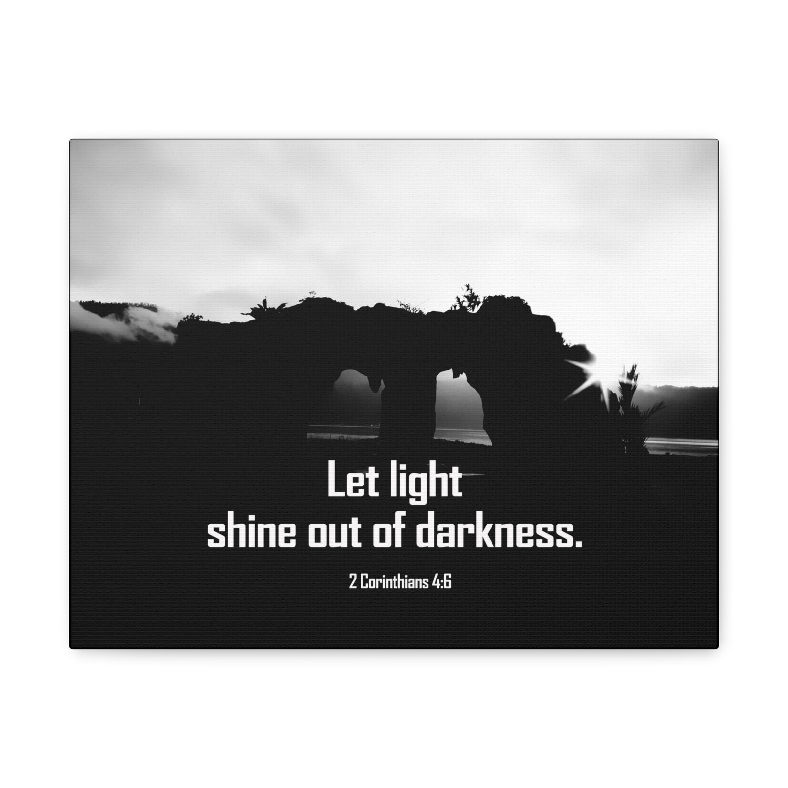 Scripture Walls Let Light Shine 2 Corinthians 4:6 Bible Verse Canvas Christian Wall Art Ready to Hang Unframed-Express Your Love Gifts