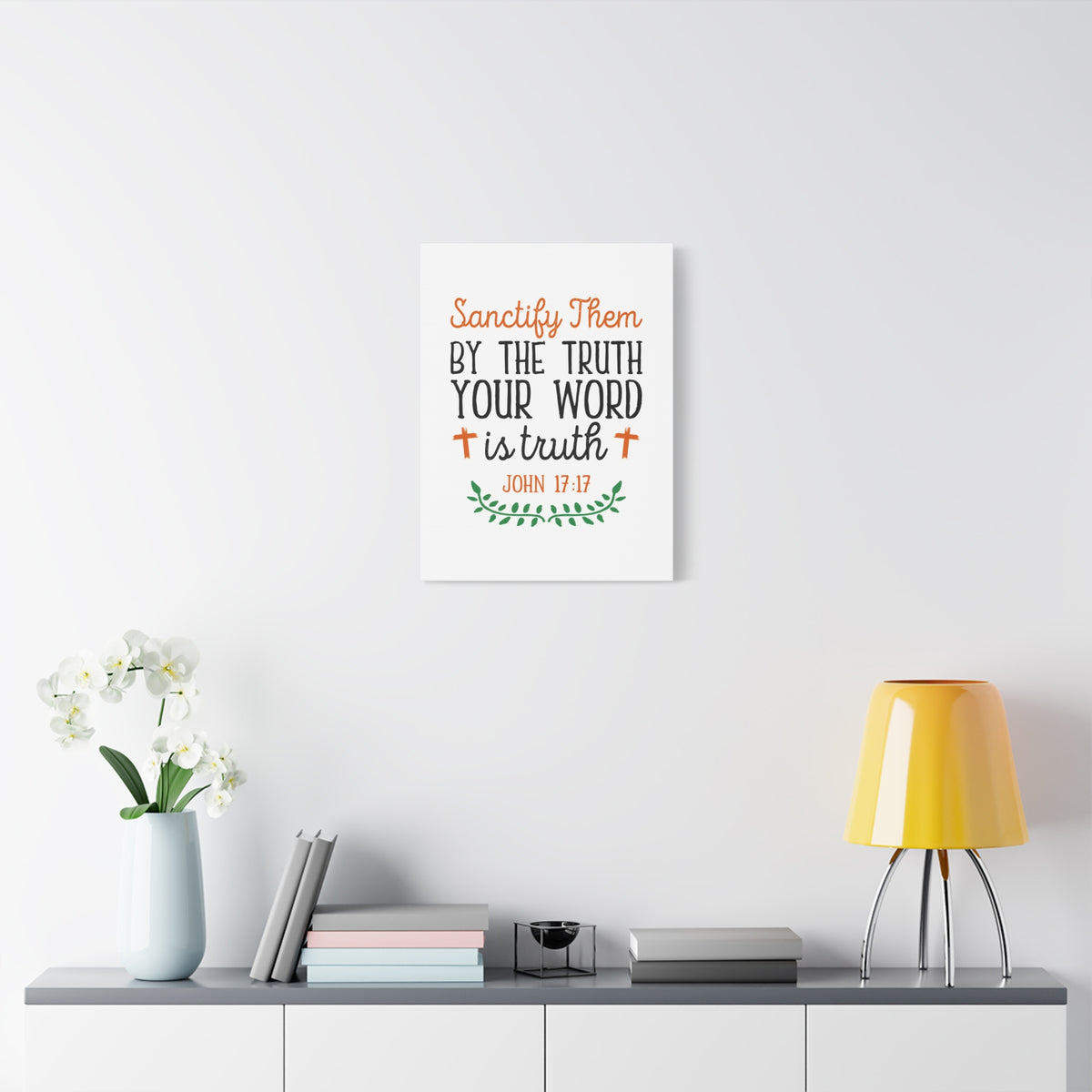 Scripture Canvas Your Word Is The Truth John 17:17 Christian Wall Art Bible Verse Print Ready to Hang-Express Your Love Gifts