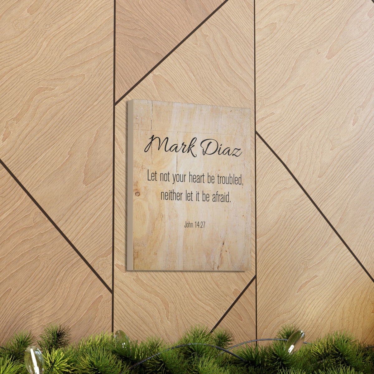 Scripture Walls Personalized No Fear No Trouble John 14:27 Bible Chapter Canvas Christian Wall Art Ready to Hang-Express Your Love Gifts