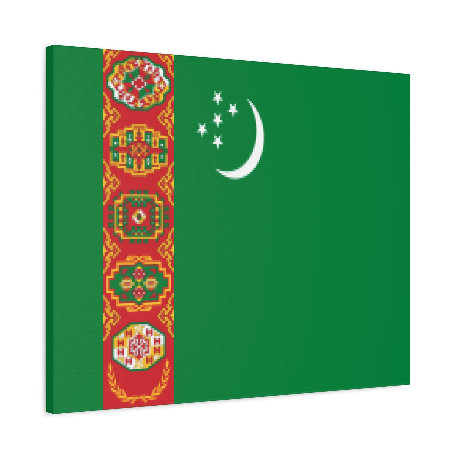 Turkmenistan Country Flag Canvas Vibrant Wall Art Unframed Home Decor-Express Your Love Gifts