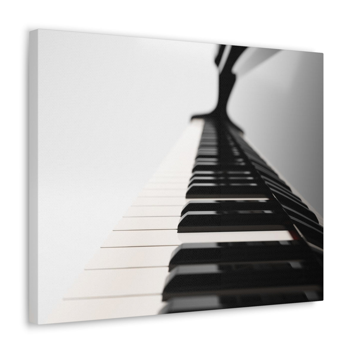 Piano Black And White Music Lover's Delight Piano Keyboard Canvas Wall Art for Home Decor Ready-to-Hang-Express Your Love Gifts