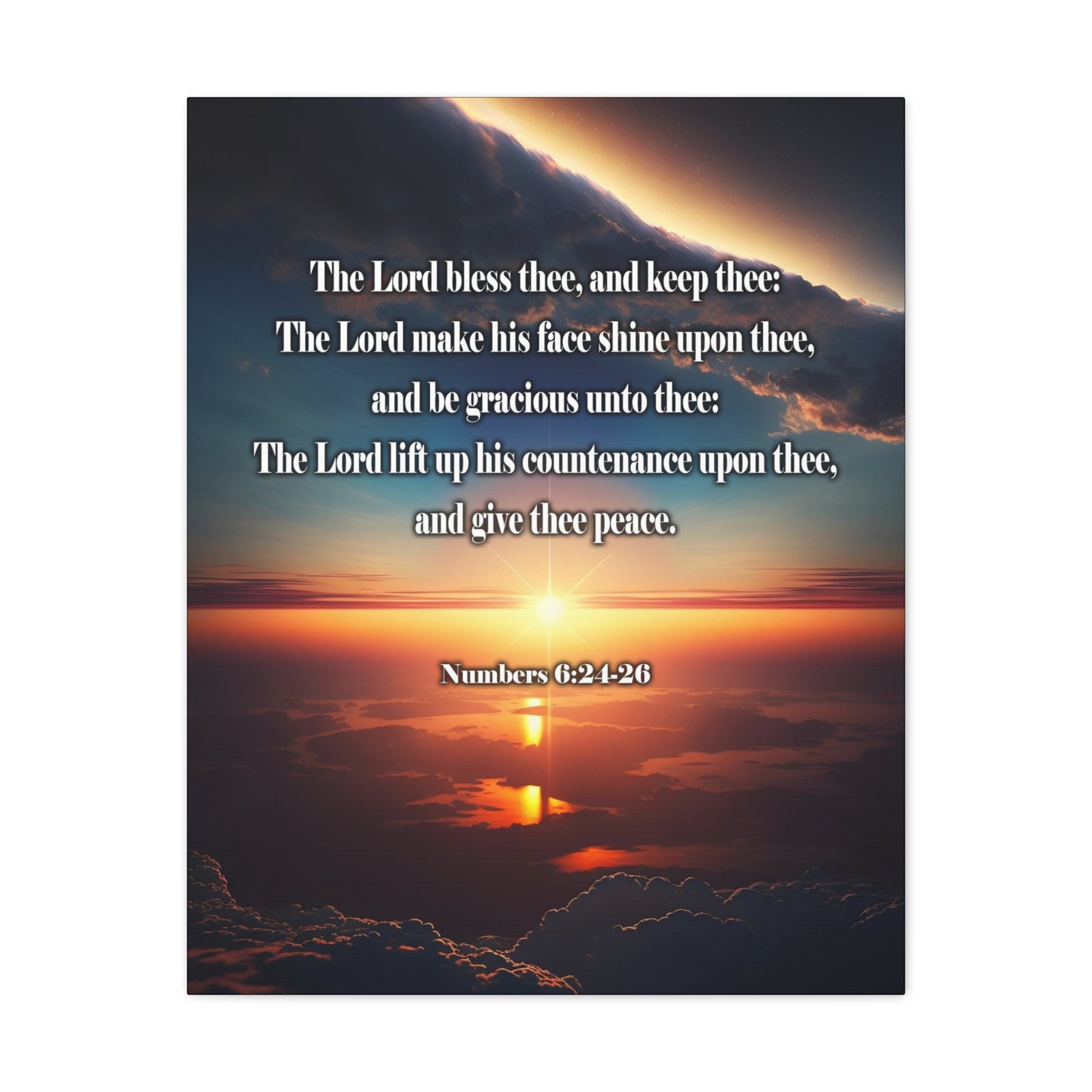 Scripture Walls Lord Bless Numbers 6:24-26 Christian Wall Art Print Ready to Hang Unframed-Express Your Love Gifts