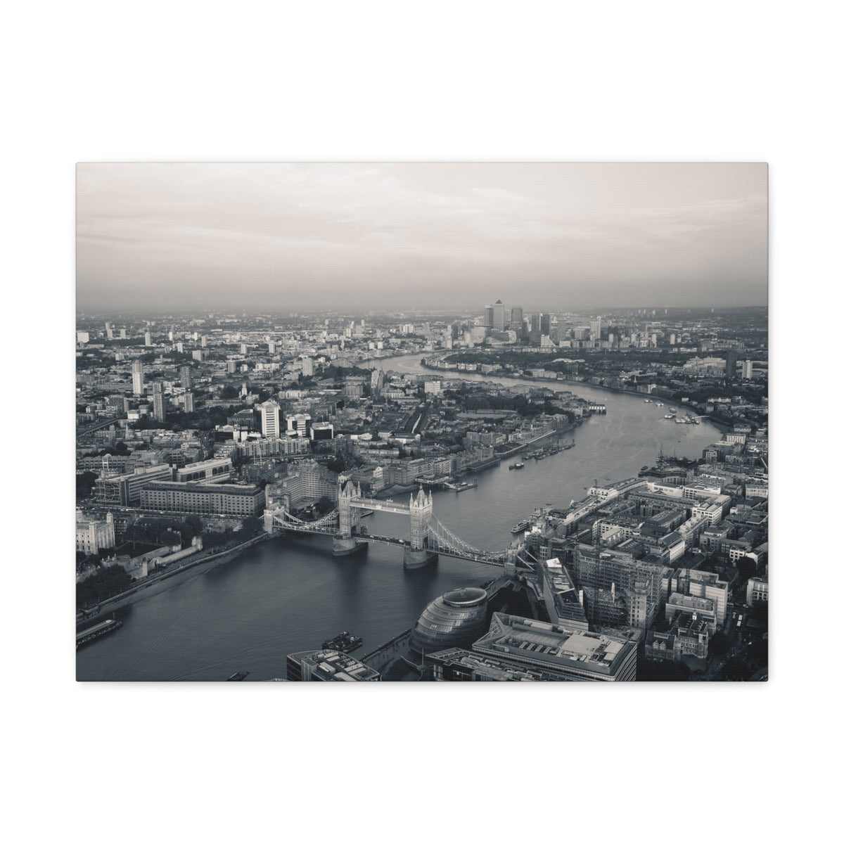 London Black And White Skyline Canvas Artwork High-Quality Breathtaking Stunning Cityscape for Home Decor Ready to Hang-Express Your Love Gifts