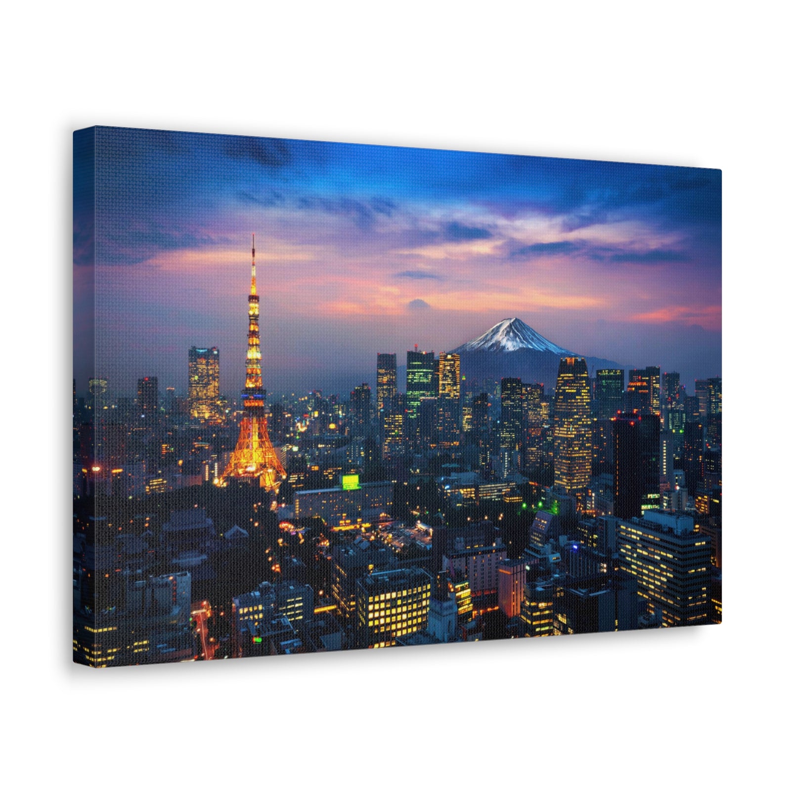 Tokyo Night Skyline Canvas Artwork High-Quality Breathtaking Stunning Cityscape for Home Decor Ready to Hang-Express Your Love Gifts